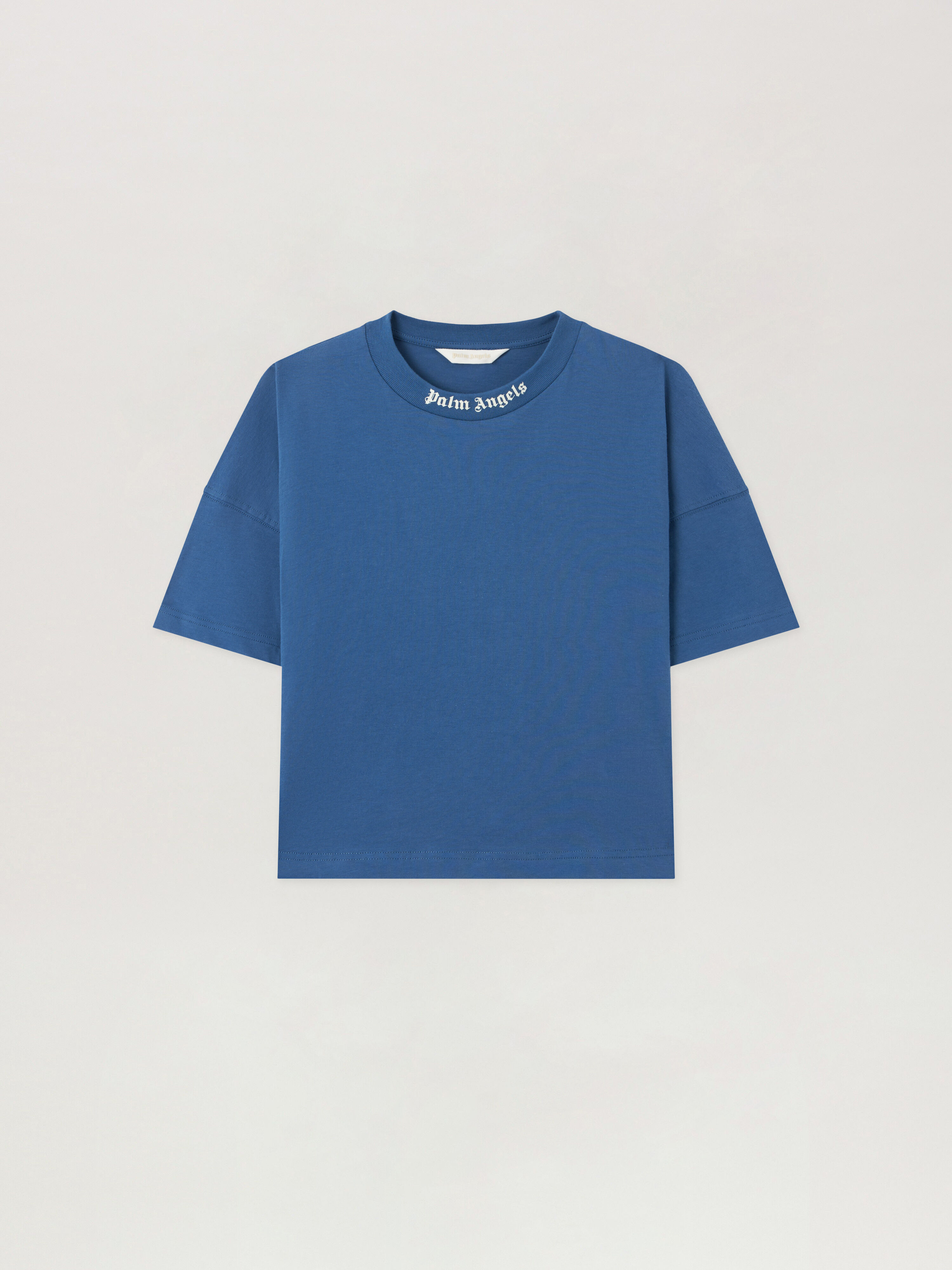 Overlogo Crewneck T-Shirt in BLU/BLUE | Palm Angels®
