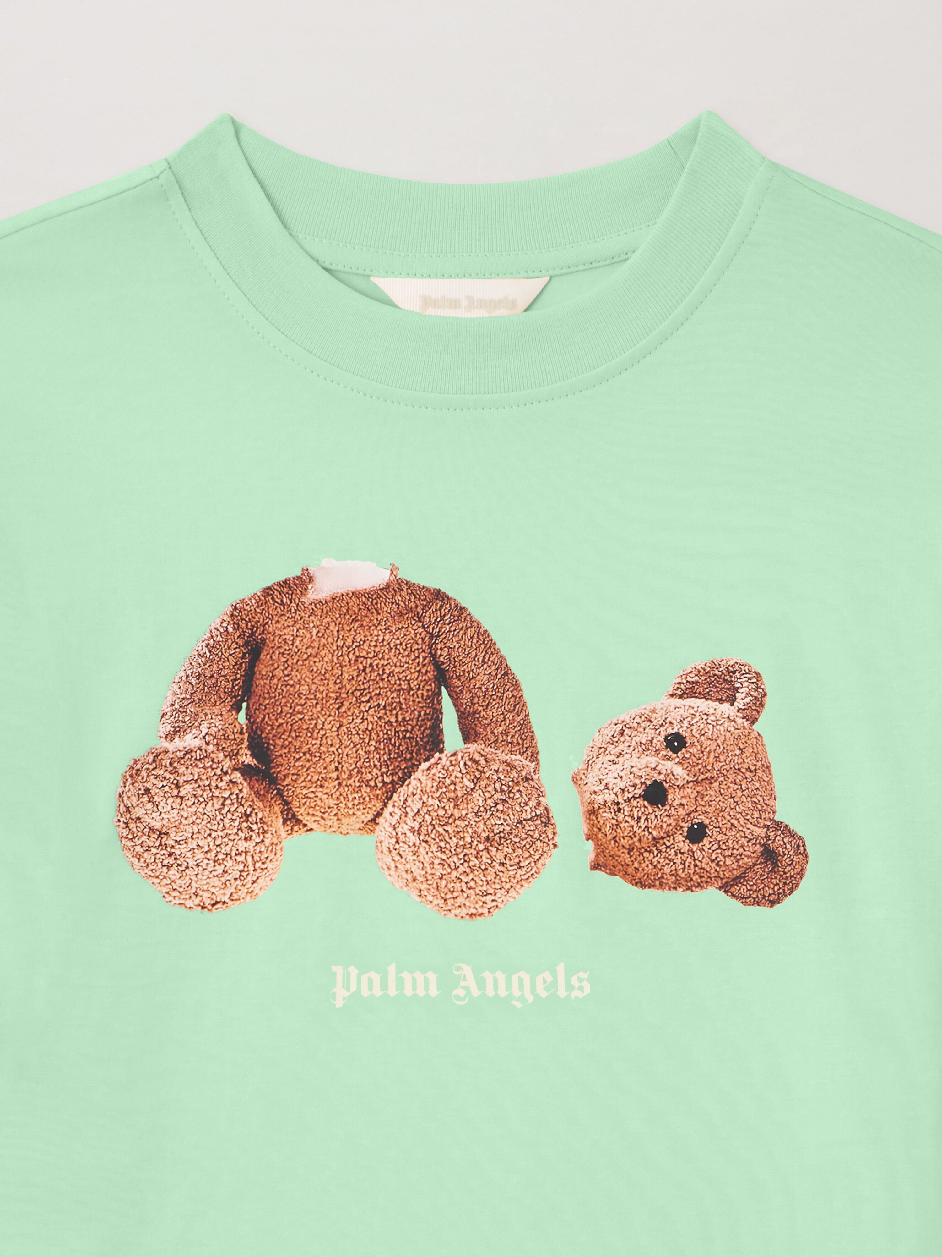 PALM ANGELS Palm Angels Bear T-Shirt VERDE/GREEN PBAA003S26JER001