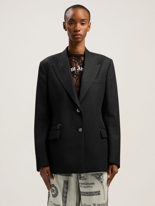 Urban Tailoring Blazer PALM ANGELS Urban Tailoring Blazer ANTHRACITE - BLACK PWEN055F25FAB001
