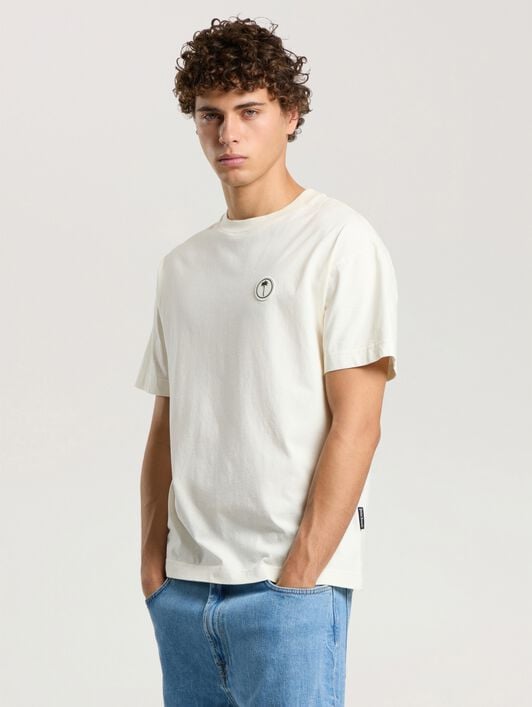PALM ANGELS Palm Tree Regular T-Shirt OFF WHITE - OFF WHITE PAMAA01F26JR02