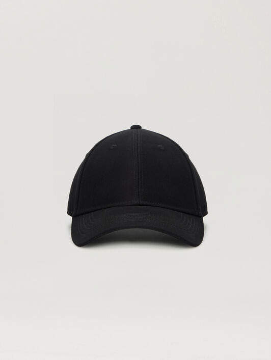 Curved Logo Back Cap PALM ANGELS Curved Logo Back Cap BLACK - OFF WHITE PAMLB01F26FB04