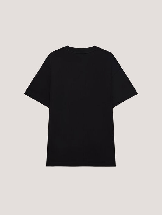 PALM ANGELS Spray Broken Bear T-Shirt Black/White PMAA109T26JER002