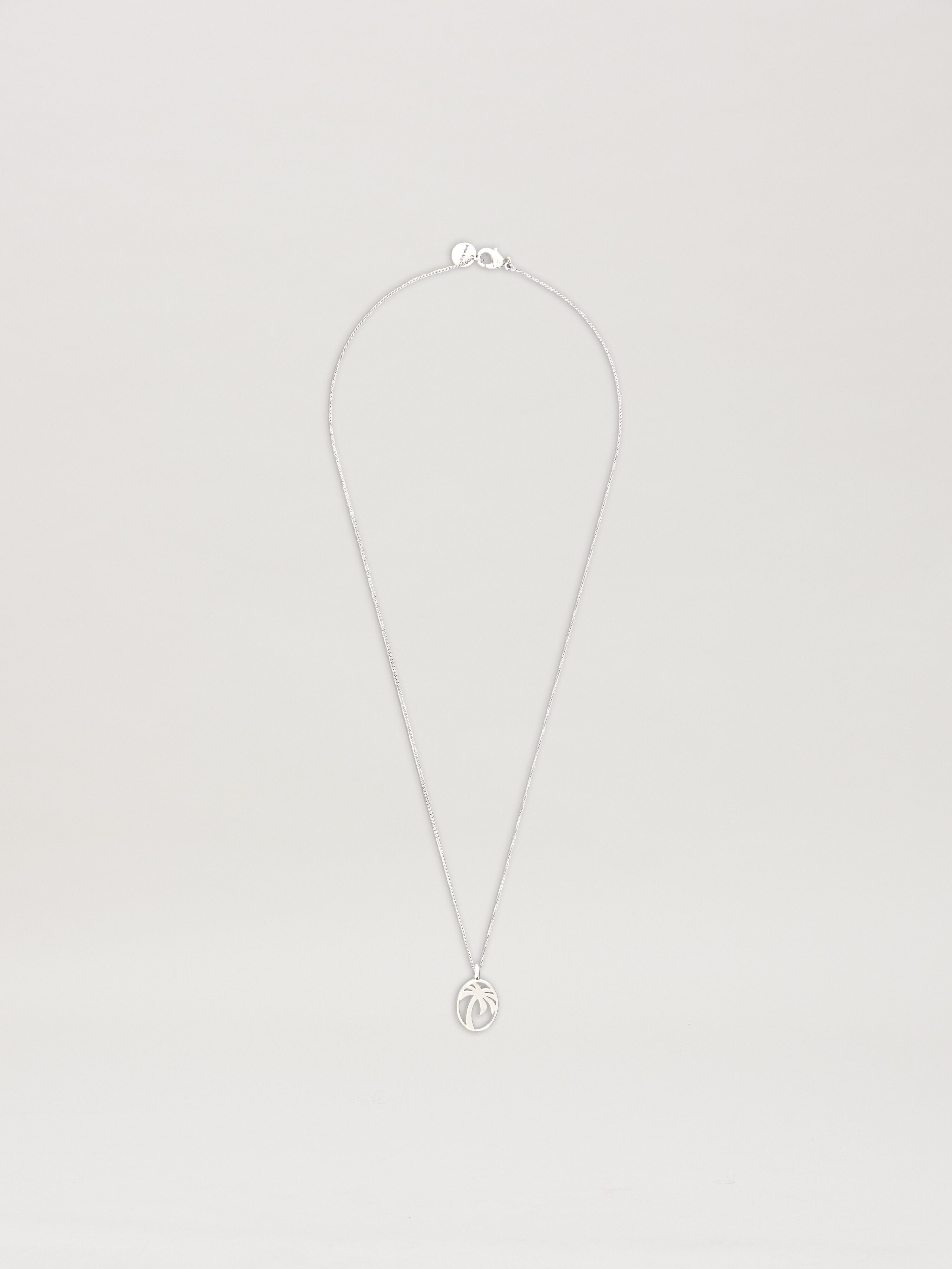 PALM ANGELS  Oval Palm Necklace SILVER - SILVER PMOB12BS25MAT001