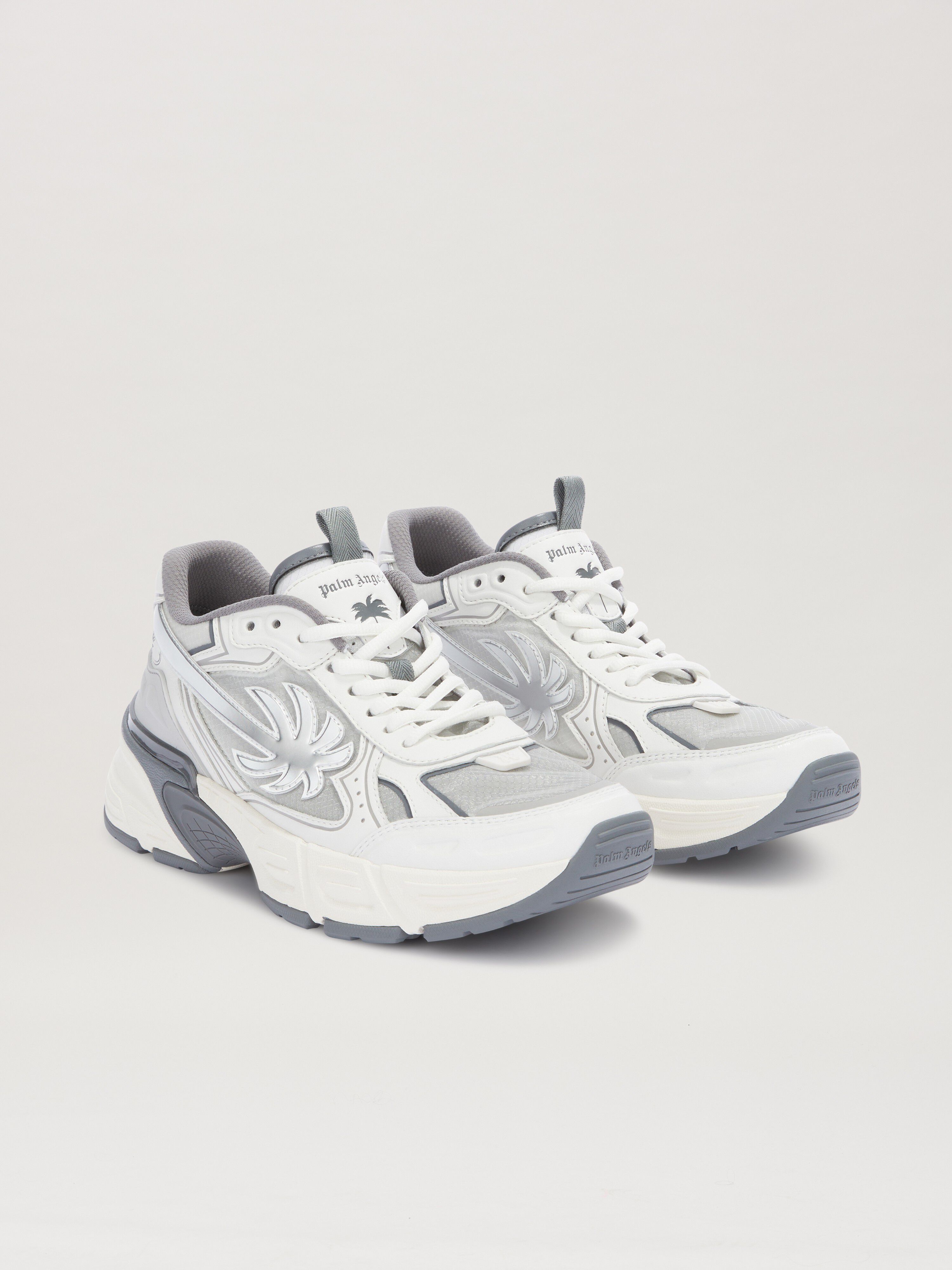 PALM ANGELS  PA 4 Leder Sneaker GREY - WHITE PMIA102S25FAB001