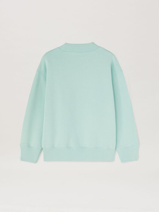 PALM ANGELS  The Palm Sweatshirt MINT CHERRY PGBA013S25FLE001