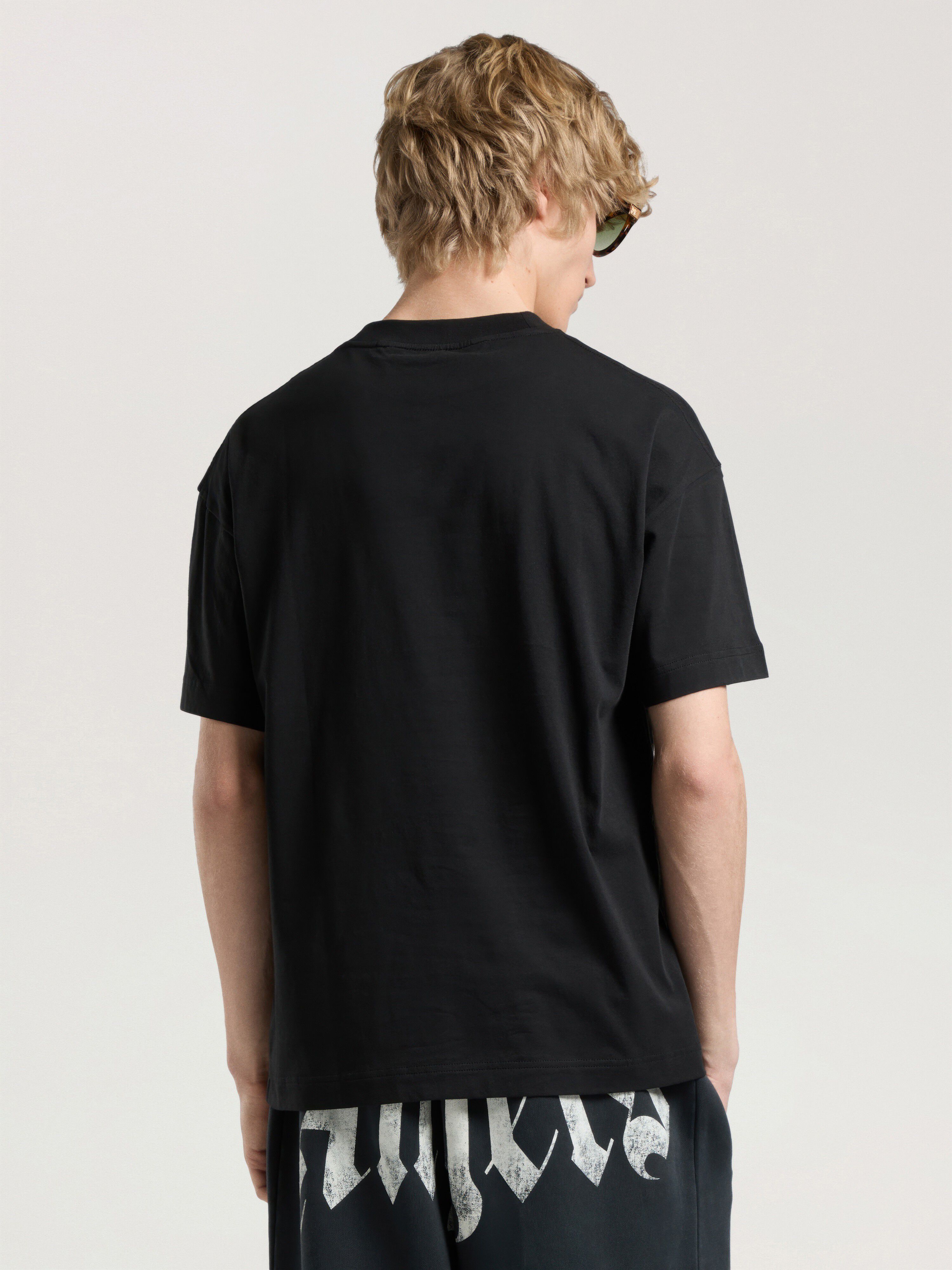 Brushed Palm Tree Regular T-Shirt PALM ANGELS Brushed Palm Tree Regular T-Shirt BLACK - GREY PAMAA01W26JR19