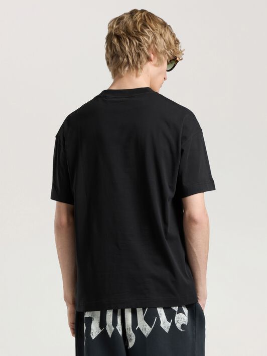 Brushed Palm Tree Regular T-Shirt PALM ANGELS Brushed Palm Tree Regular T-Shirt BLACK - GREY PAMAA01W26JR19