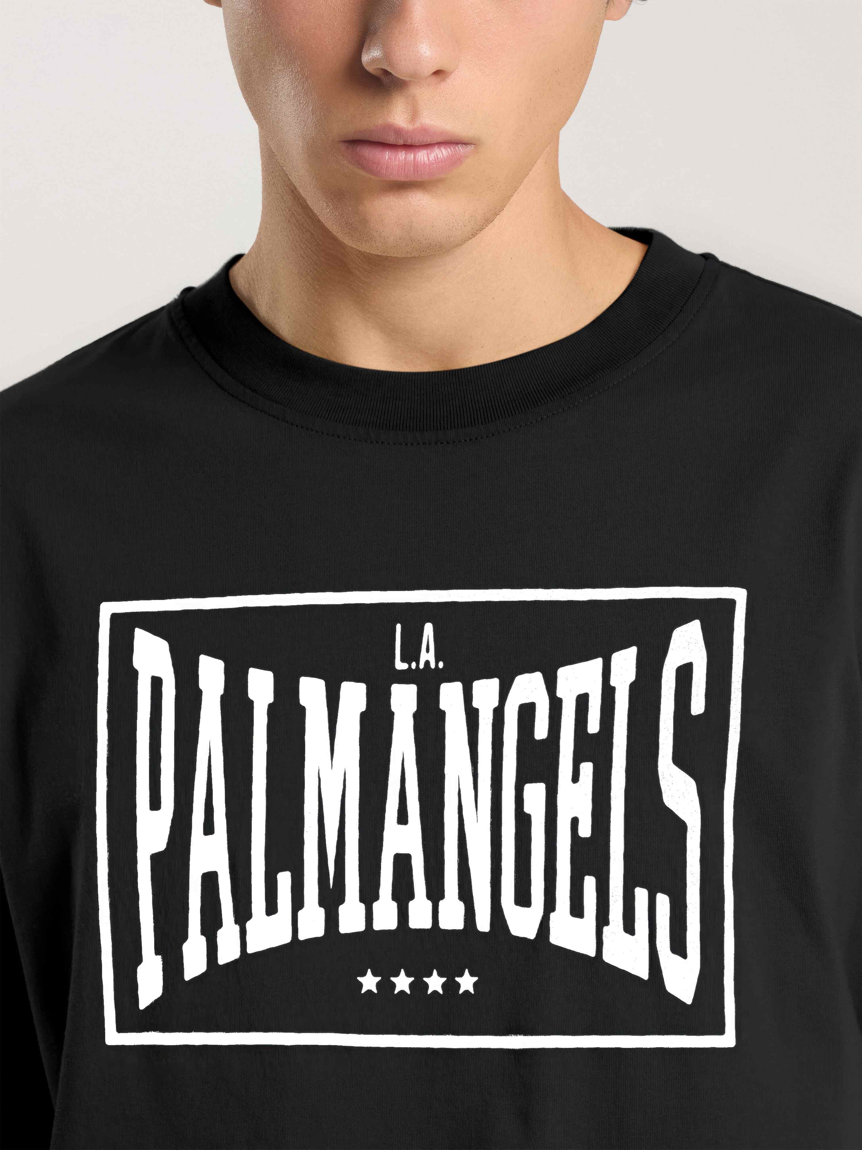 Vintage Box Logo Loose T-Shirt PALM ANGELS Vintage Box Logo Loose T-Shirt BLACK - OFF WHITE PAMAA03F26JR04