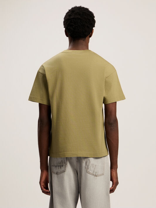 Bear In Mind Regular T-Shirt PALM ANGELS Bear In Mind Regular T-Shirt ARMY GREEN - BROWN PMAA109F25JER00A