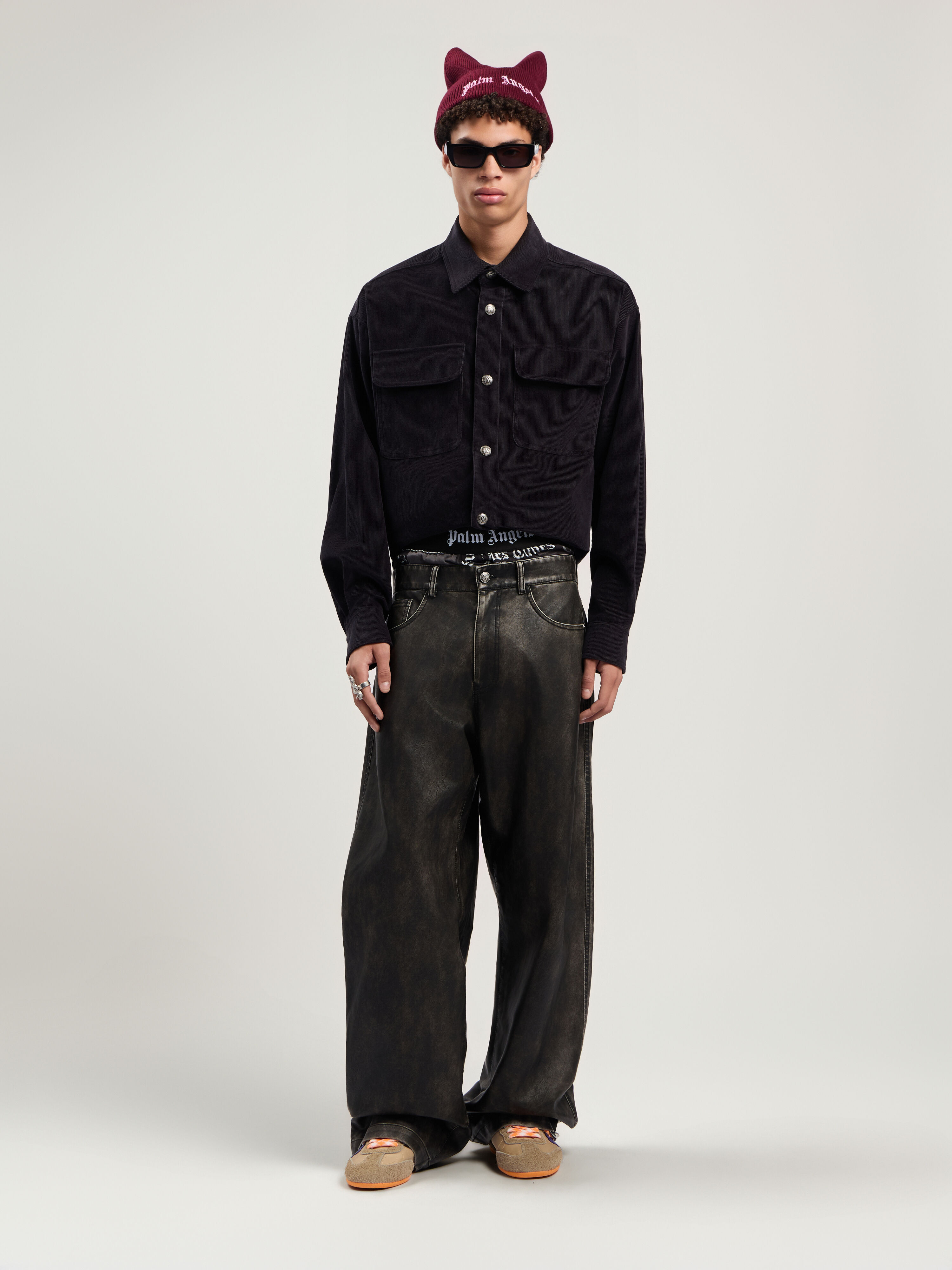 Classic Logo Corduroy Overshirt in ANTHRACITE - OFF WHITE for Men