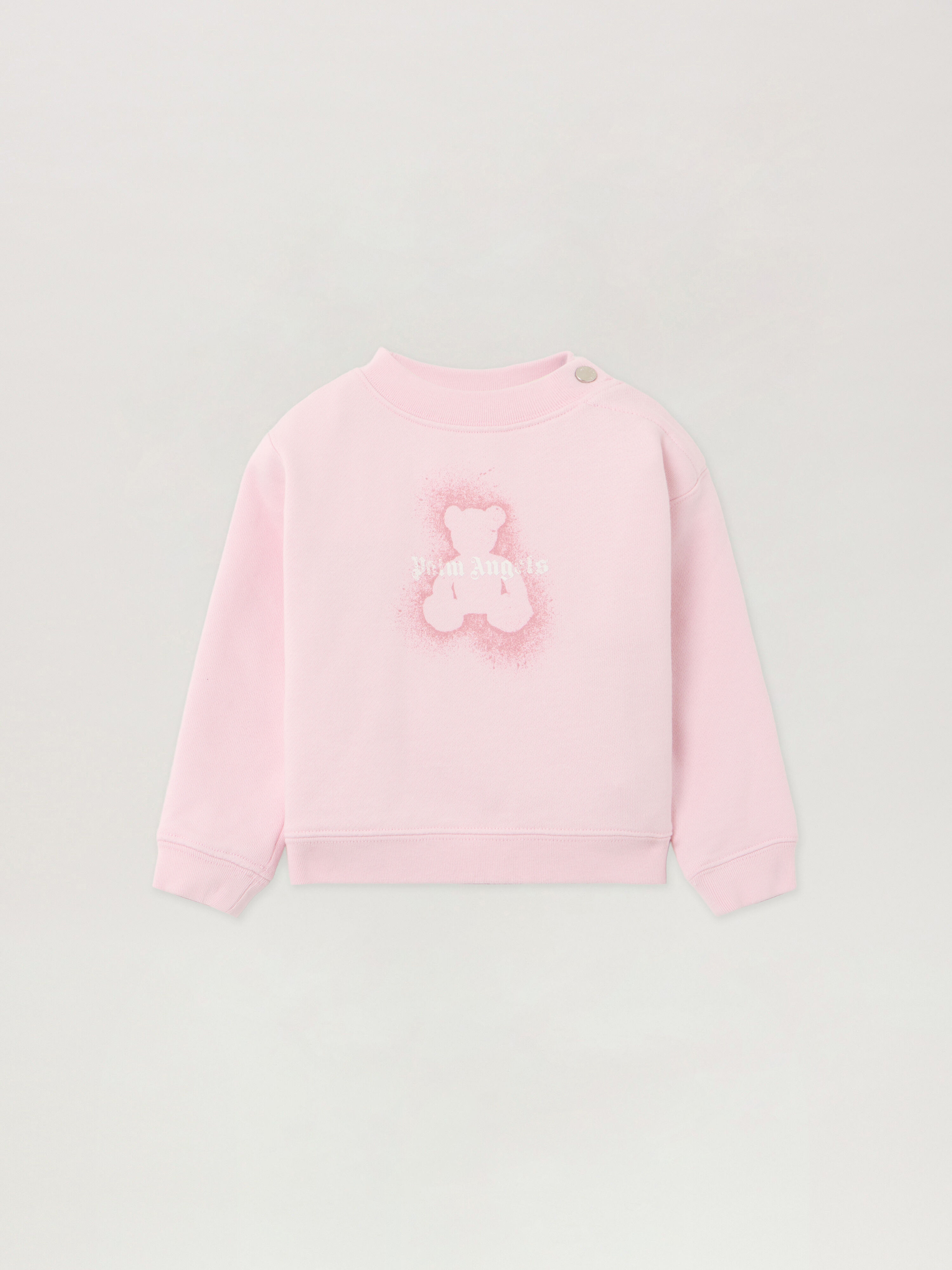 PALM ANGELS Pa Spray Bear Crewneck SOFT PINK PGXC001F25FLE003