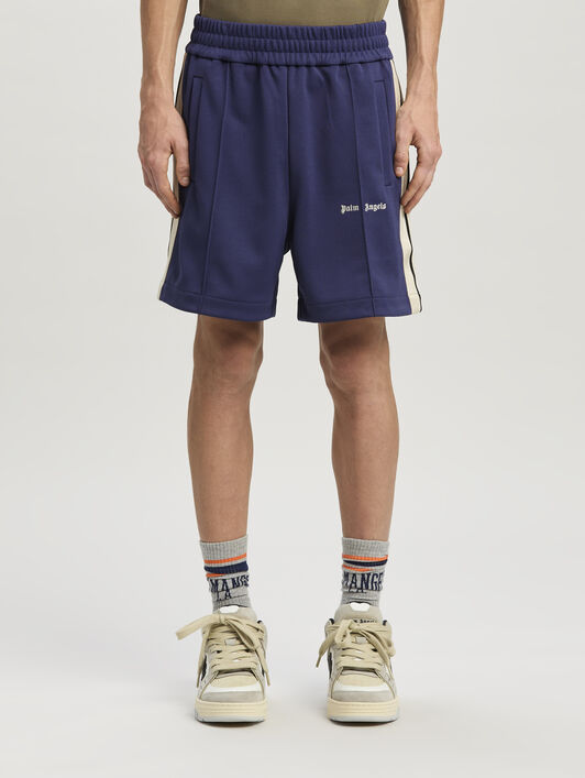 Classic Logo Track Shorts Navy Blue Off PALM ANGELS Classic Logo Track Shorts Navy Blue Off NAVY BLUE OFF WHITE PMCL004C99FAB001