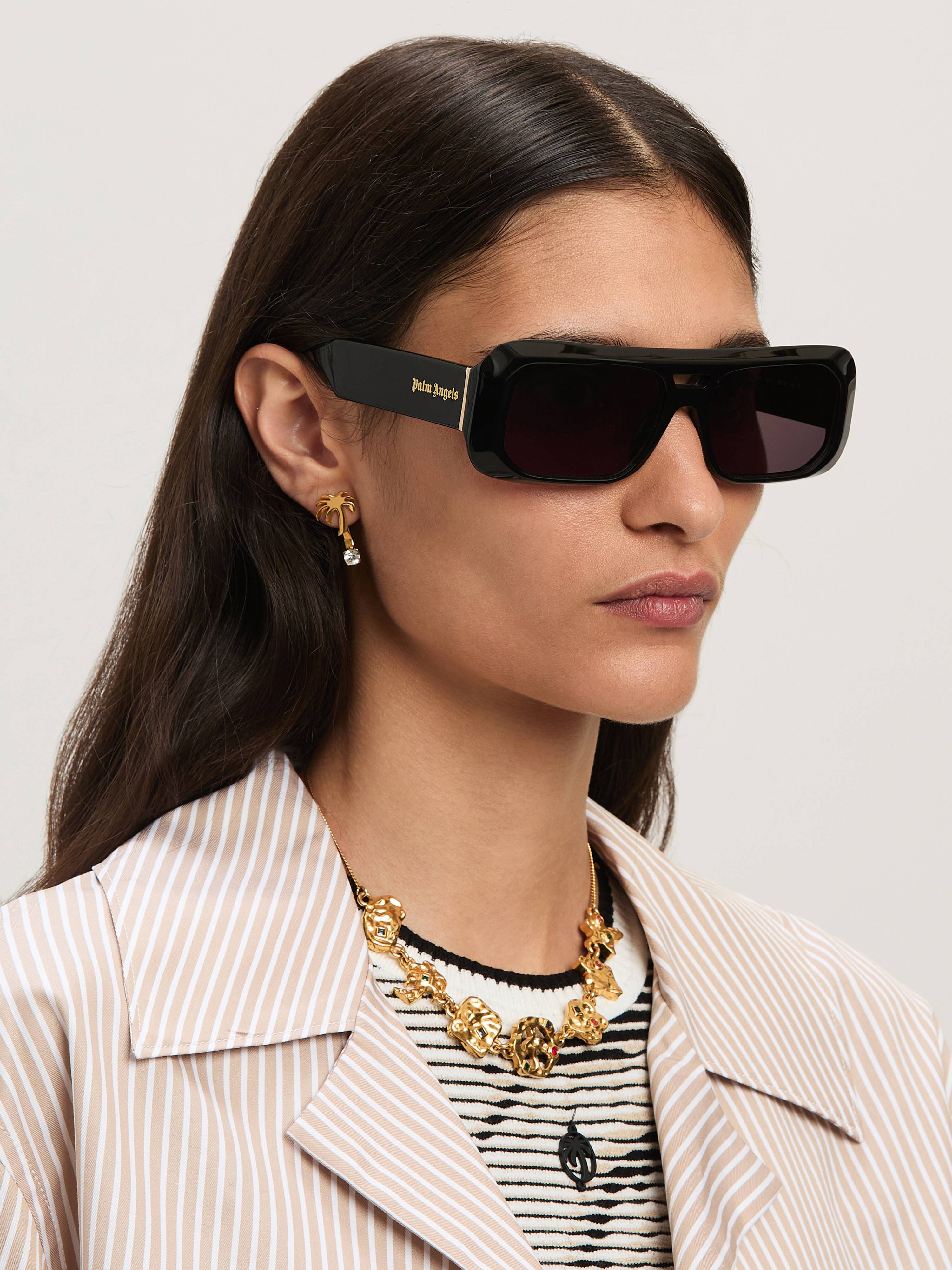 PALM ANGELS  Willow sunglasses BLACK - DARK GREY PERI102S25PLA001