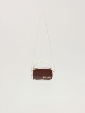 PALM ANGELS Classic Logo Crossbody Bag BROWN - BEIGE PAWNQ01F26FB01