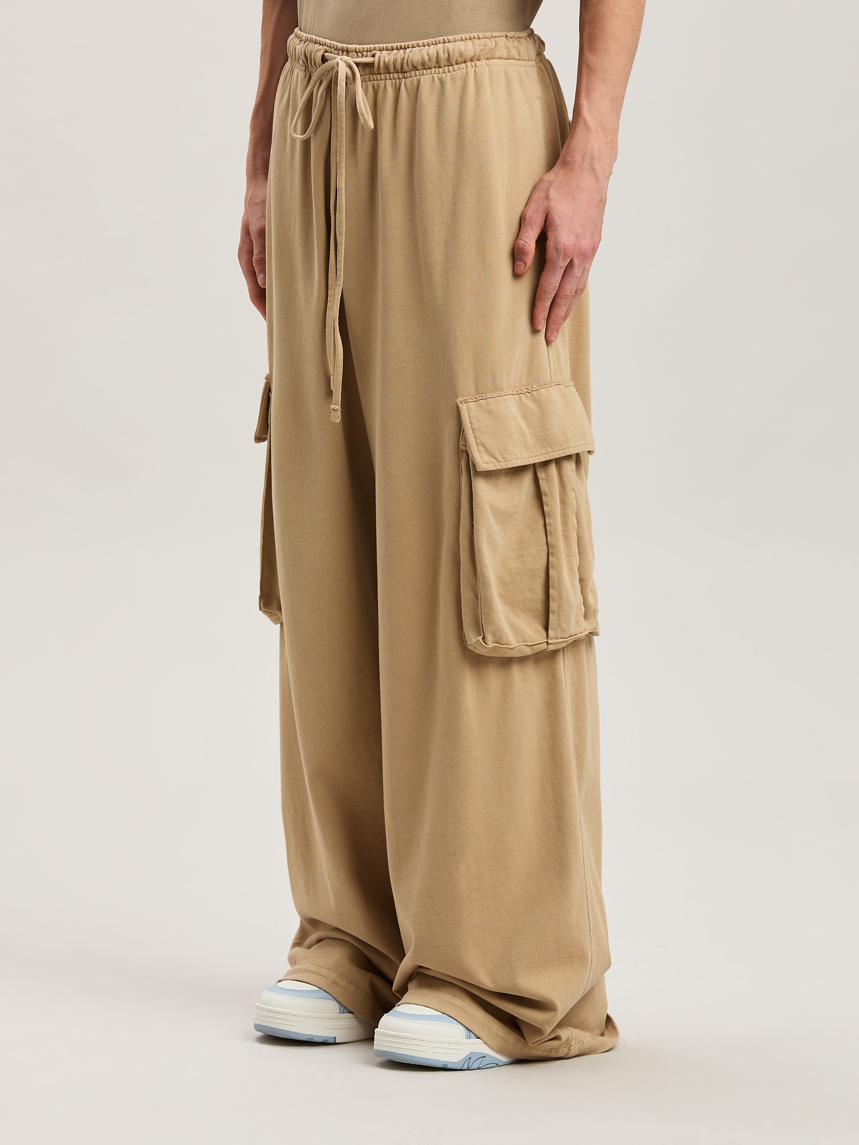 PALM ANGELS  Camel Cargo Pants CAMEL - CAMEL PMCF034S25FAB001