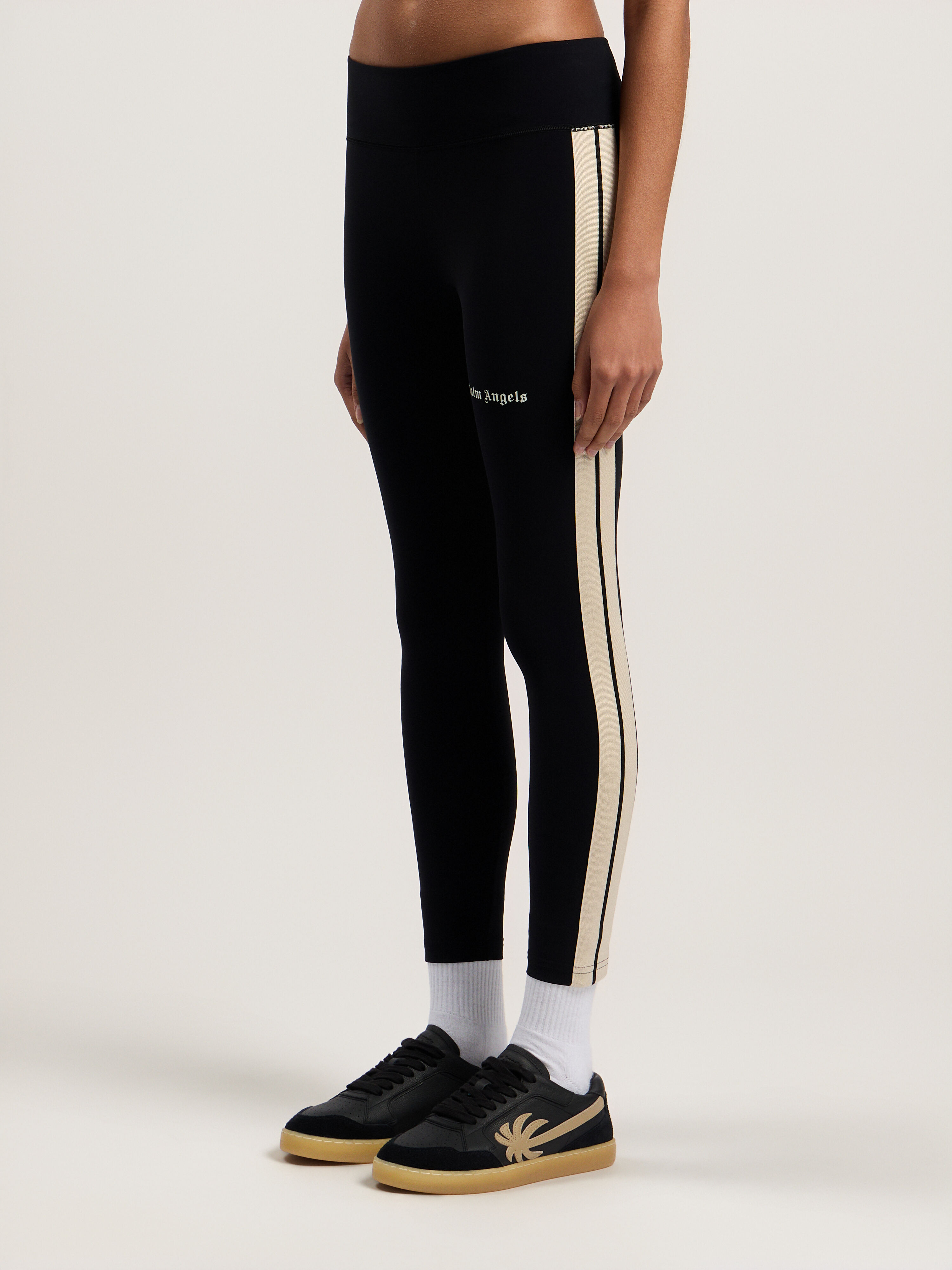 Training Track Leggins in BLACK OFF WHITE for Women | Palm Angels®