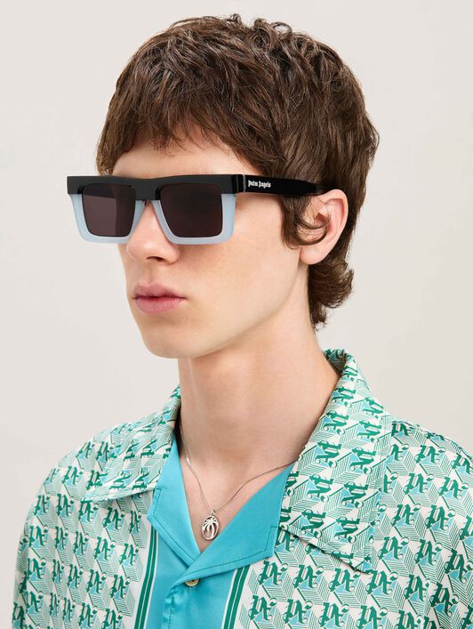 PALM ANGELS  Napa sunglasses BLACK/LIGHT BLUE DARK GREY PERI109S25PLA001