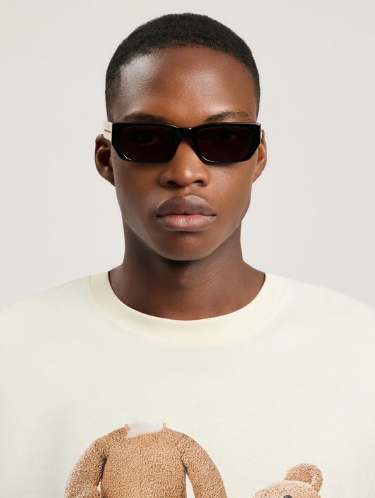 PALM ANGELS Moss Sunglasses SHINY BLACK/YELLOW PA1030180753