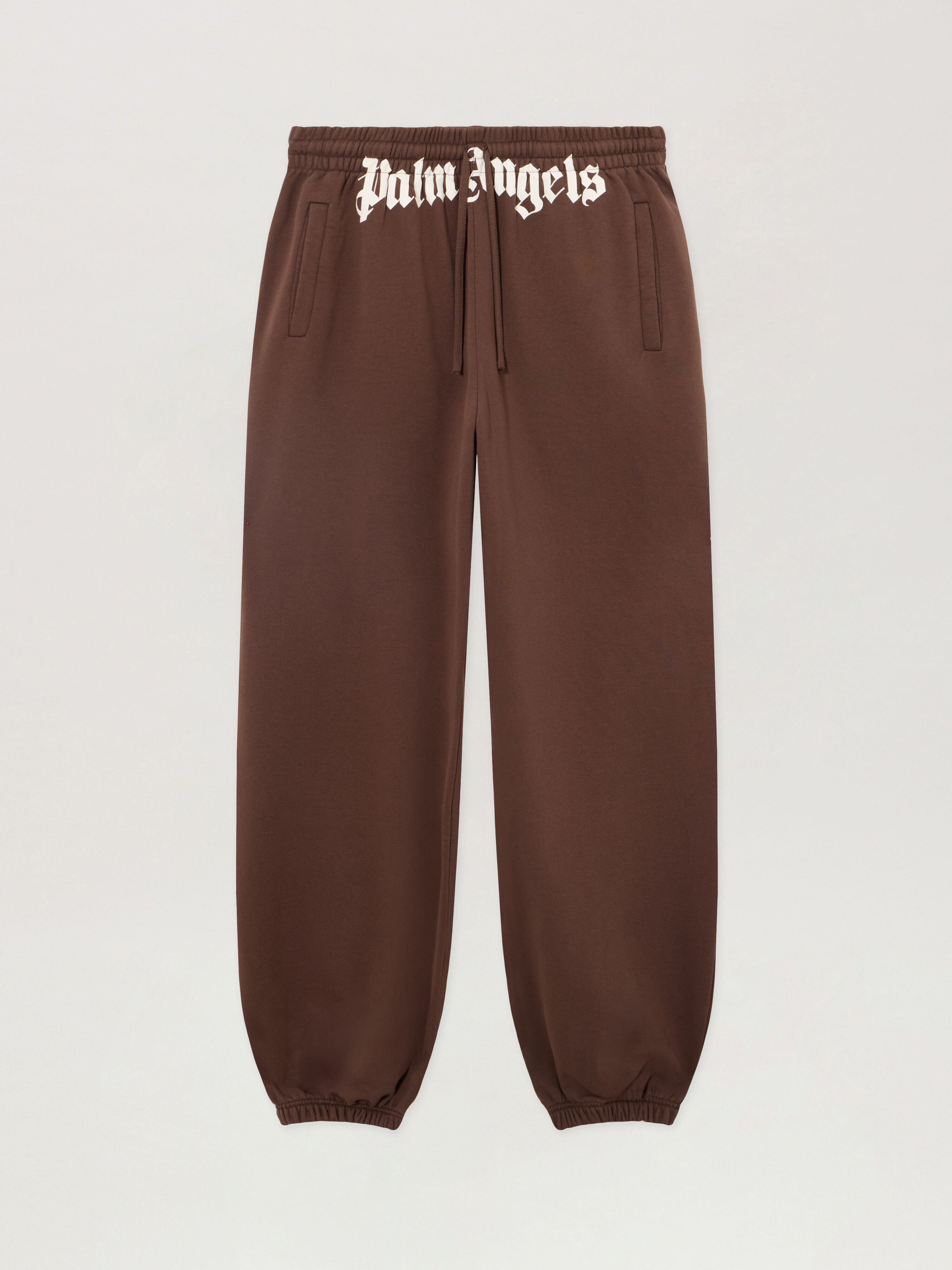Waist Logo Sweatpants PALM ANGELS Waist Logo Sweatpants BROWN - OFF WHITE PAMCH01F26FL02