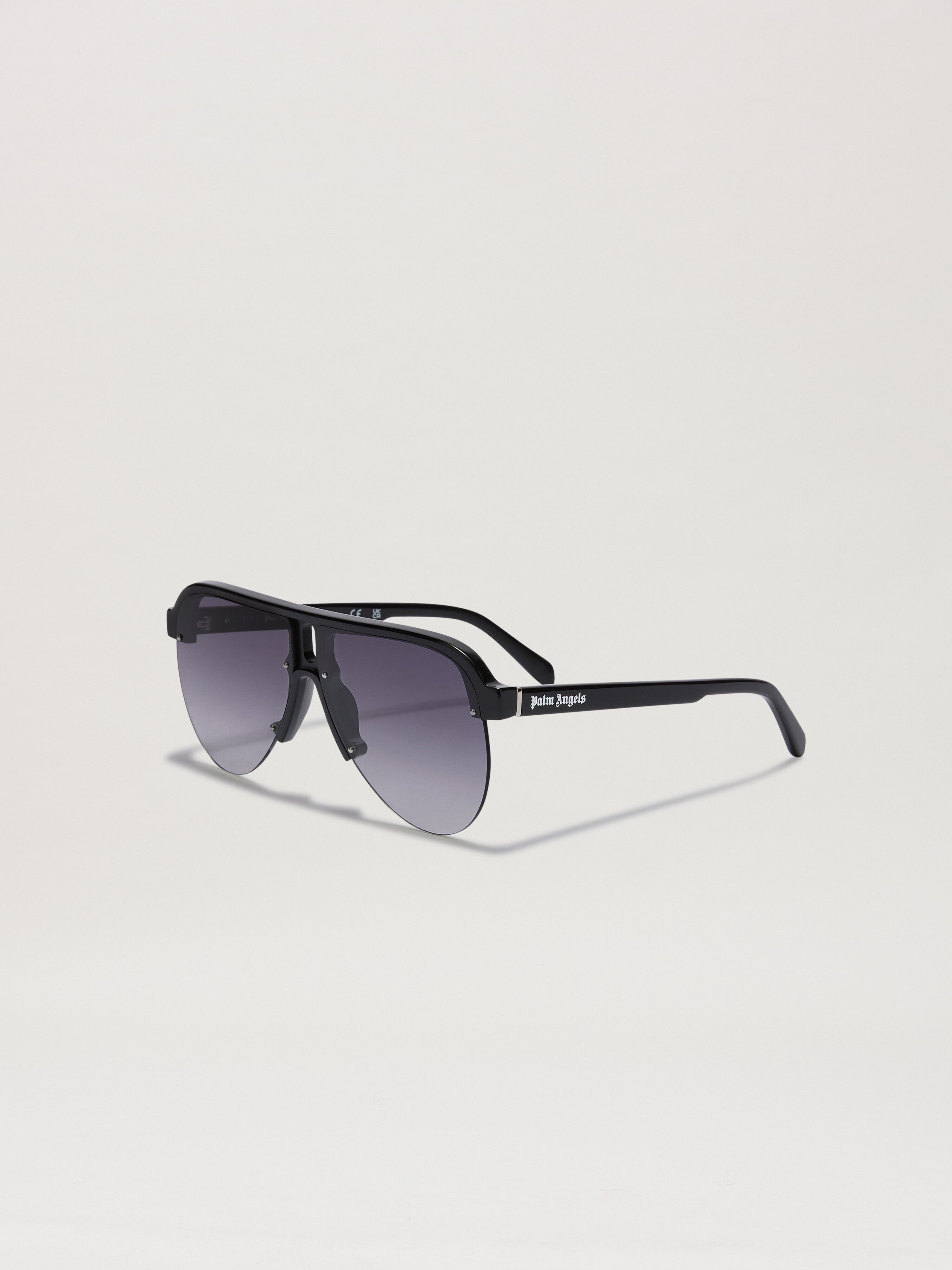 PALM ANGELS  Trinity sunglasses BLACK - GREY MELANGE PERI10BS25PLA001