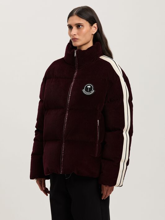 PALM ANGELS  Abrolhos down jacket Moncler x Palm Angels BURGUNDY - WHITE PMEJ008T25FAB001