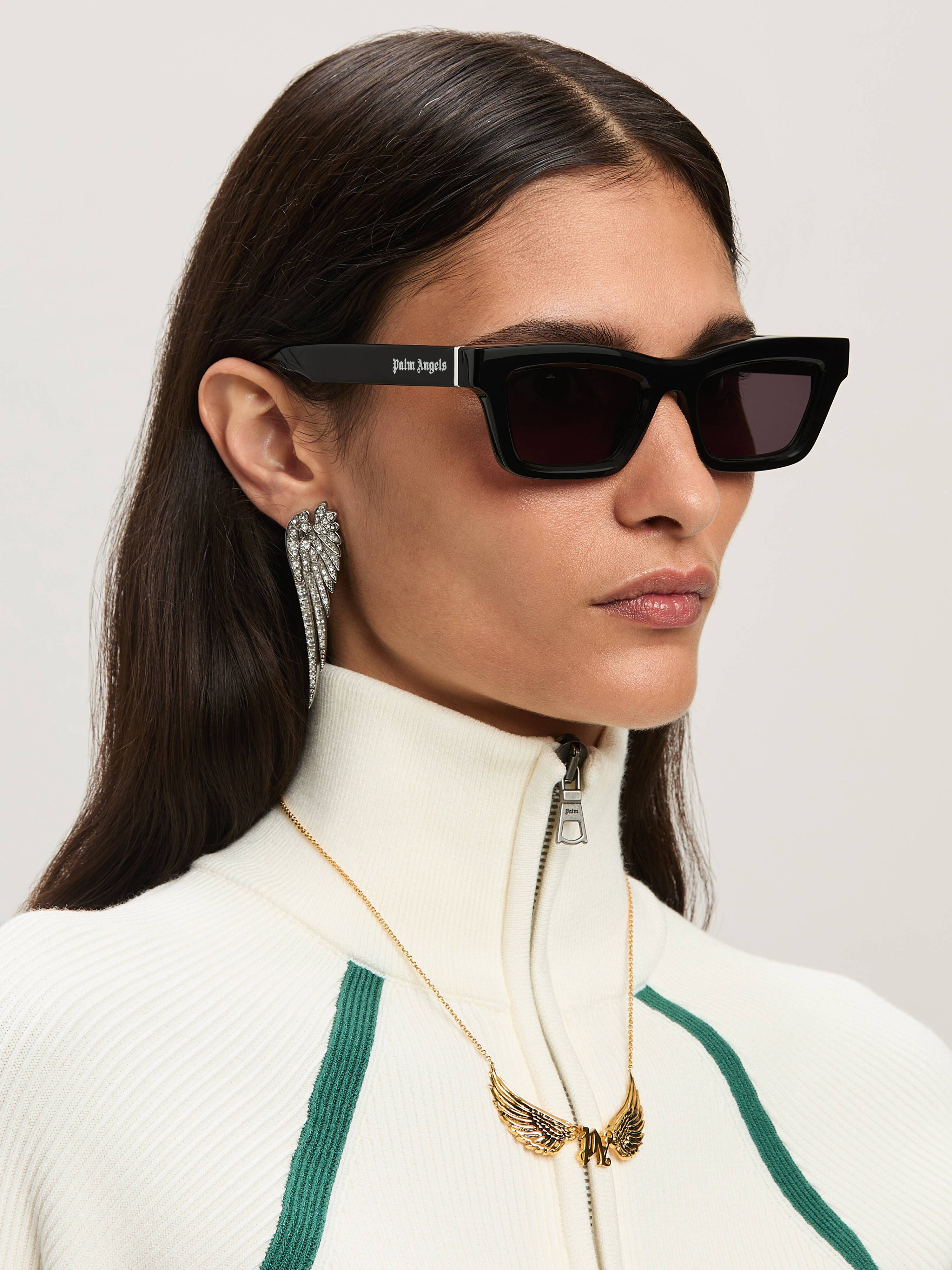 PALM ANGELS  Melrose sunglasses BLACK - DARK GREY PERI108S25PLA001