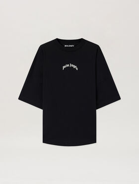 PALM ANGELS Classic Logo Over T-Shirt BLACK OFF WHITE PMAA10BS26JER007
