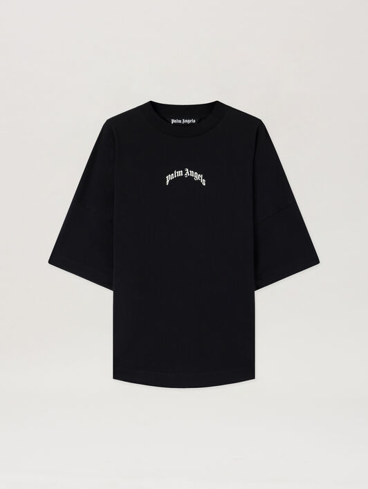PALM ANGELS Classic Logo Over T-Shirt BLACK OFF WHITE PMAA10BS26JER007