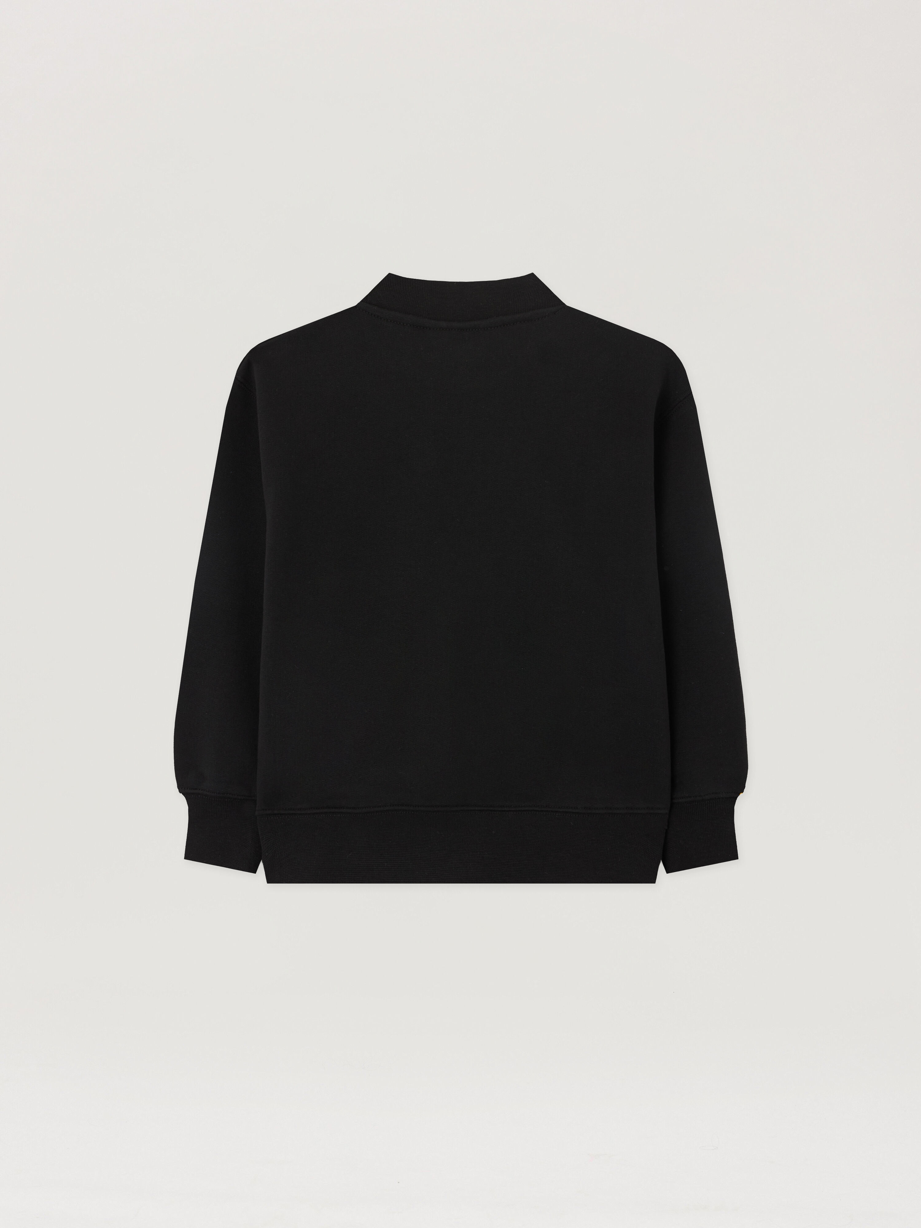 PALM ANGELS Neck Logo Brushed Crew NERO/BLACK PGBA013S26FLE004