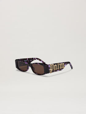 PALM ANGELS Angel Sunglasses HAVANA PURPLE BROWN PERI007C99PLA001