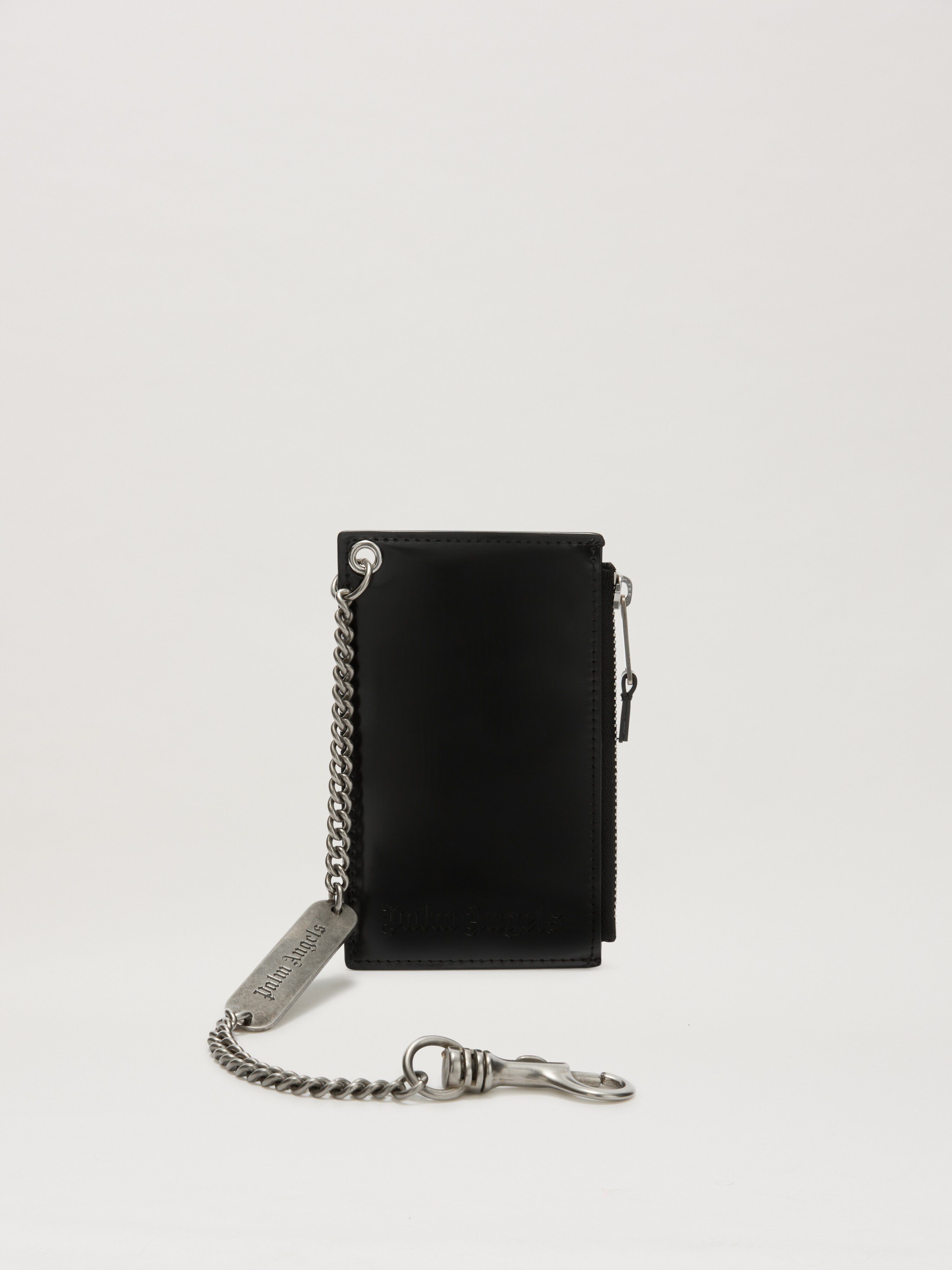 PALM ANGELS  Kartenetui mit Logo-Print BLACK PMND019S25FAB001