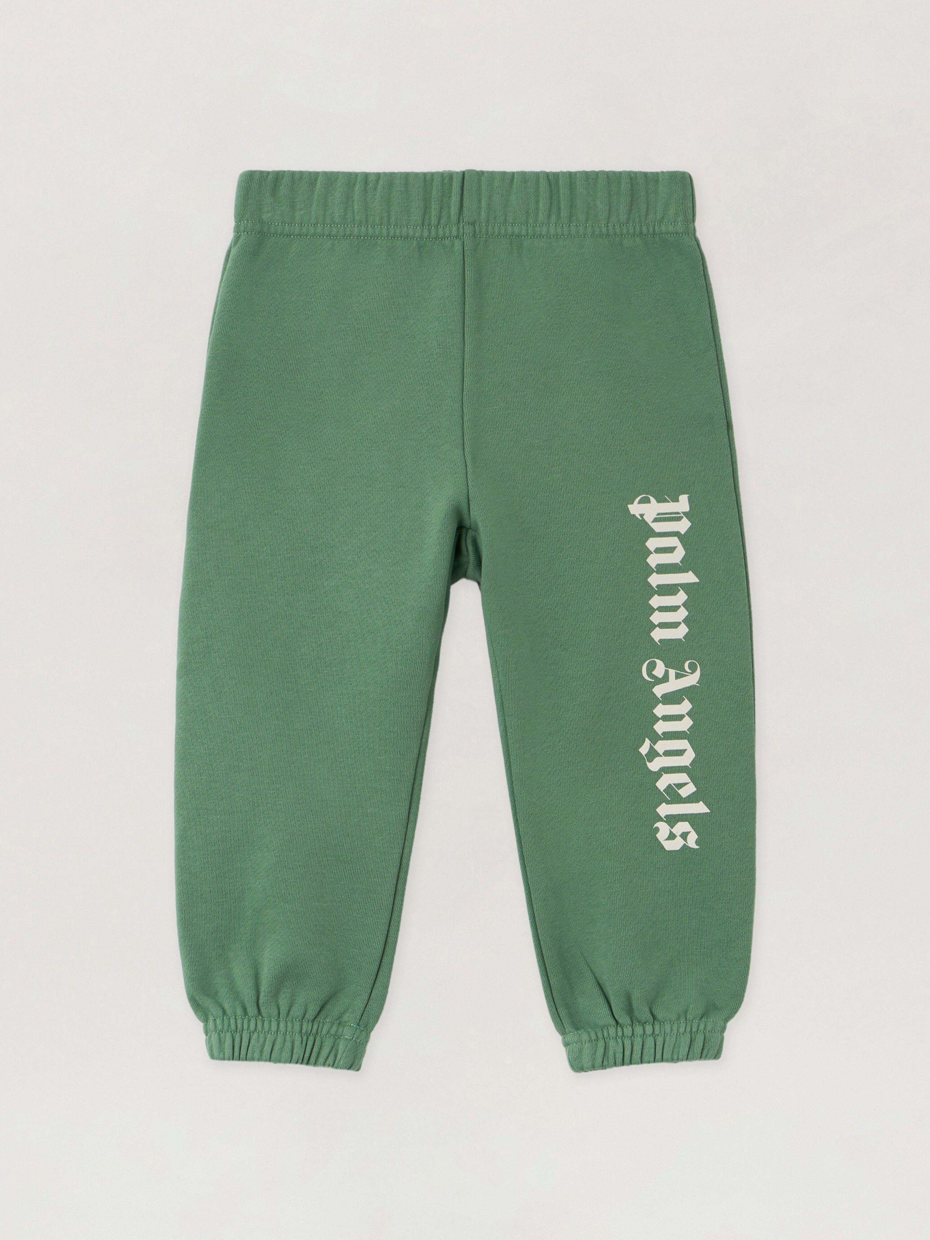 PALM ANGELS Overlogo  Sweatpants LIGHT GREEN - OFF WHITE PBXD001F25FLE001