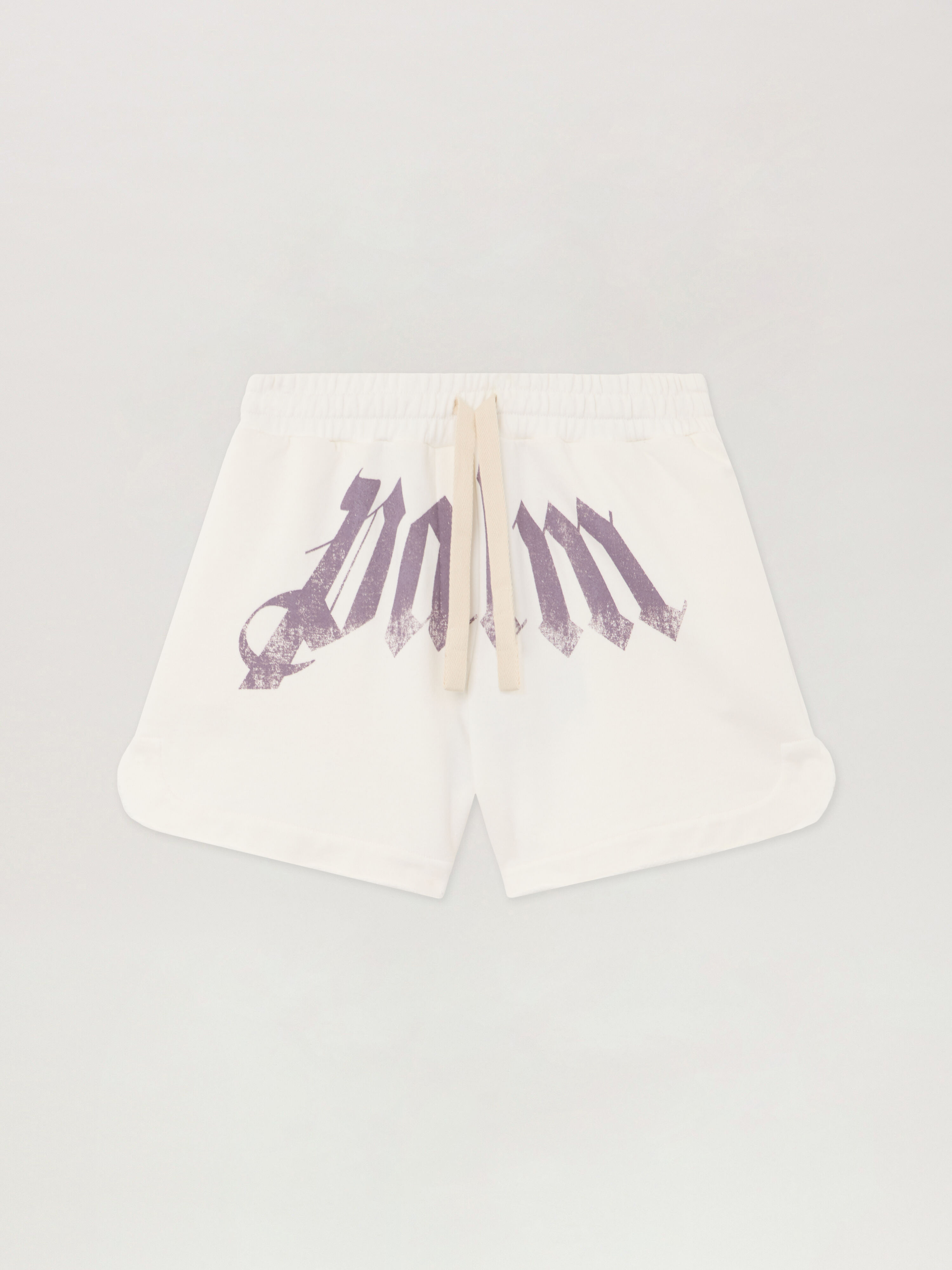 Big Waist Logo Sweatshorts PALM ANGELS Big Waist Logo Sweatshorts OFF WHITE LILAC PWCI017S26FLE001