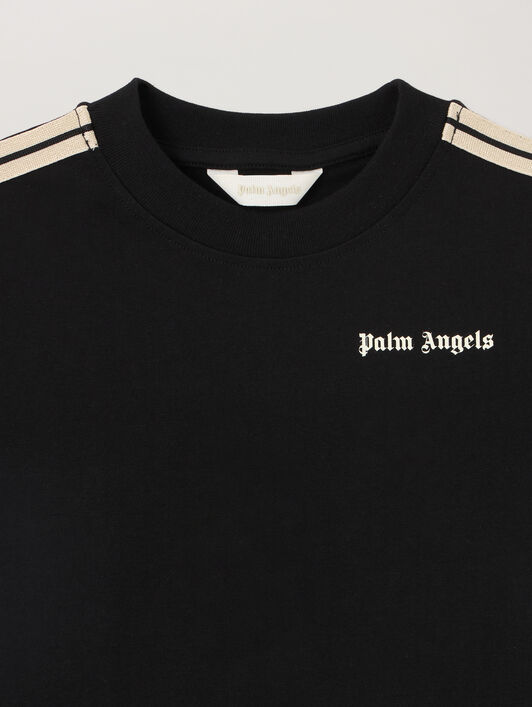 PALM ANGELS Minitrack. T-Shirt Black Off White NERO/BLACK PBAA011S26JER001