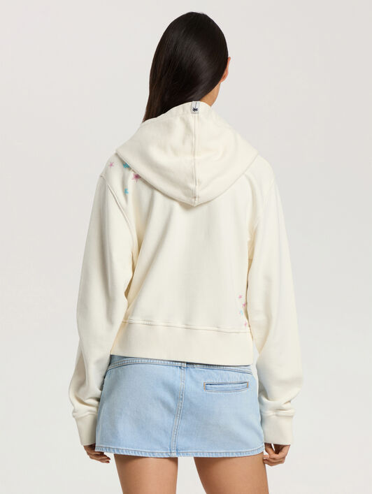 PALM ANGELS Feel High Regular Hoodie OFF WHITE - MULTICOLOR PAWBB03F26FL01