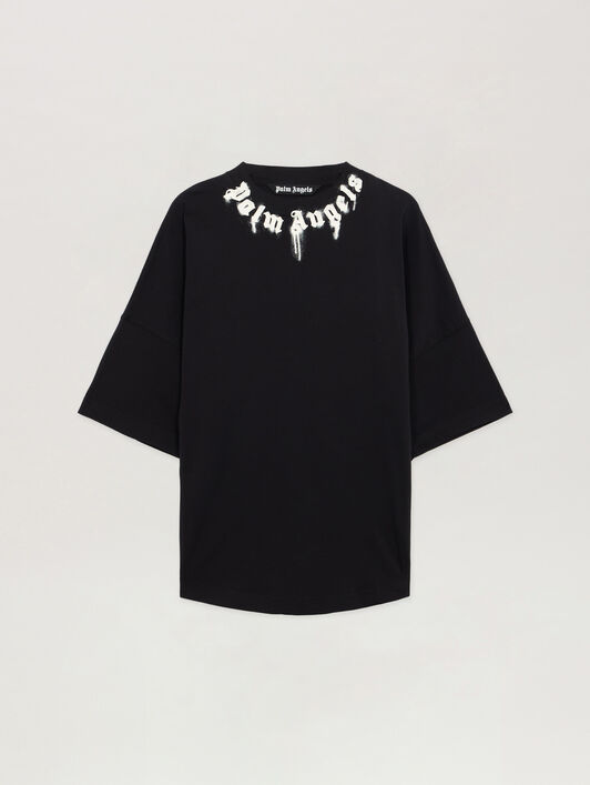 Classic Logo Over T-shirt PALM ANGELS Classic Logo Over T-shirt BLACK - OFF WHITE PMAA10BF25JER006