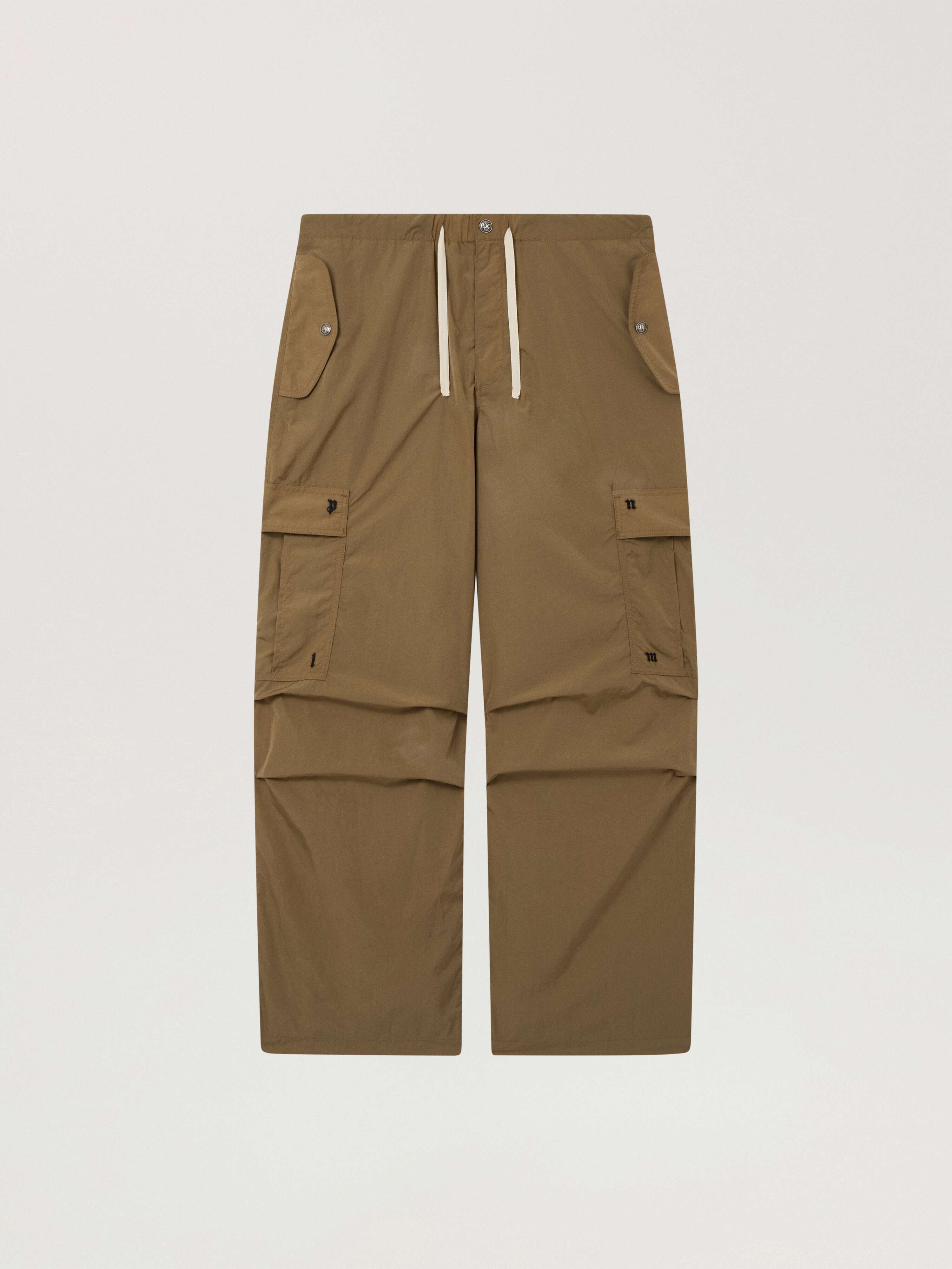 Palm Type Loose Cargo Pants PALM ANGELS Palm Type Loose Cargo Pants KAKI - BLACK PAMCF02F26FB01