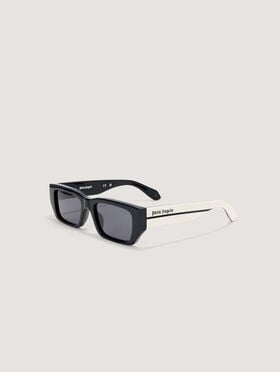 PALM ANGELS Moss Sunglasses SHINY BLACK/WHITE PA1030010753