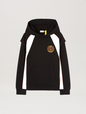 PALM ANGELS  Crest hoodie Moncler x Palm Angels BLACK - WHITE PMBB175T25FLE001