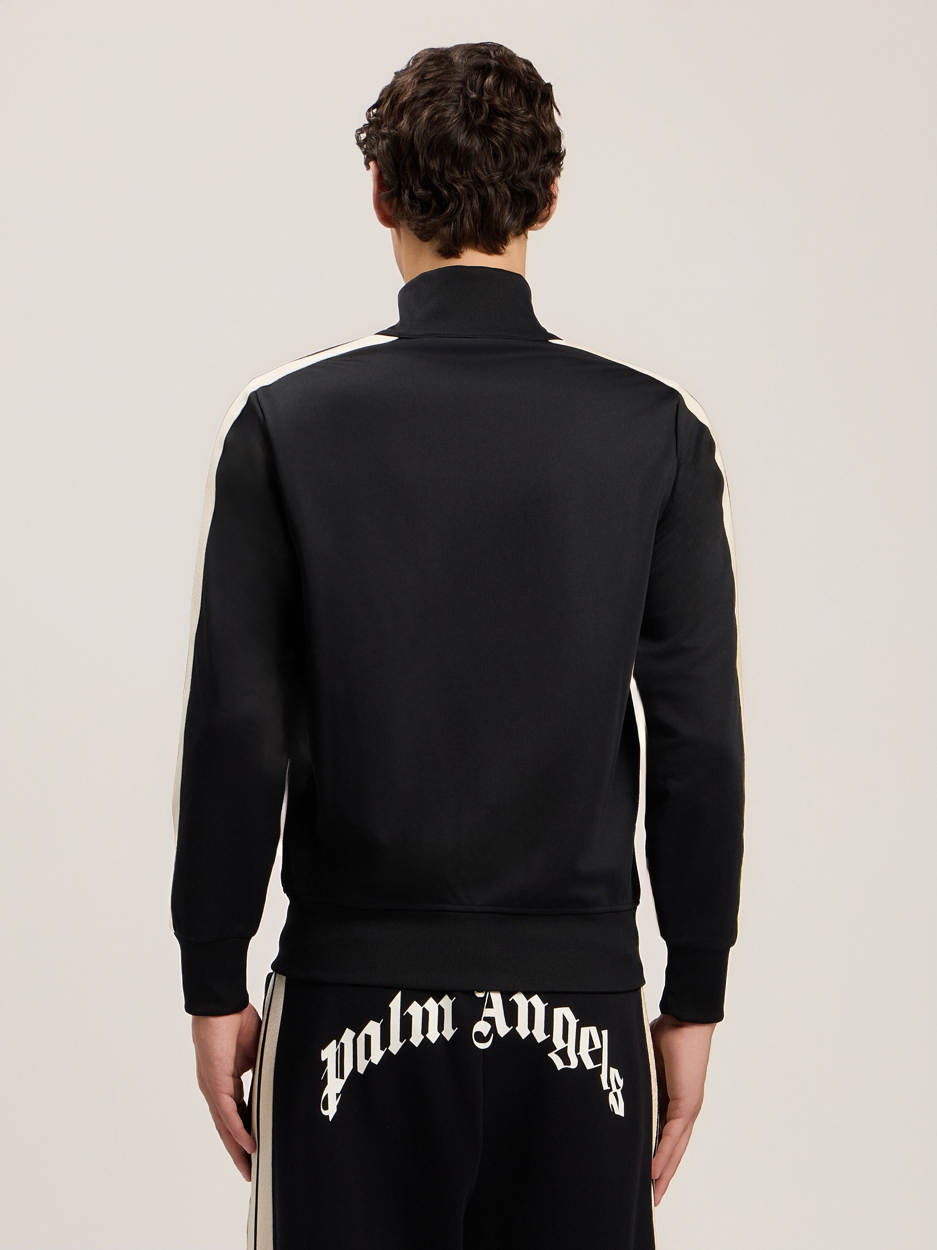 PALM ANGELS Classic Logo Track Jacket BLACK OFF WHITE PMBD058S26FAB001