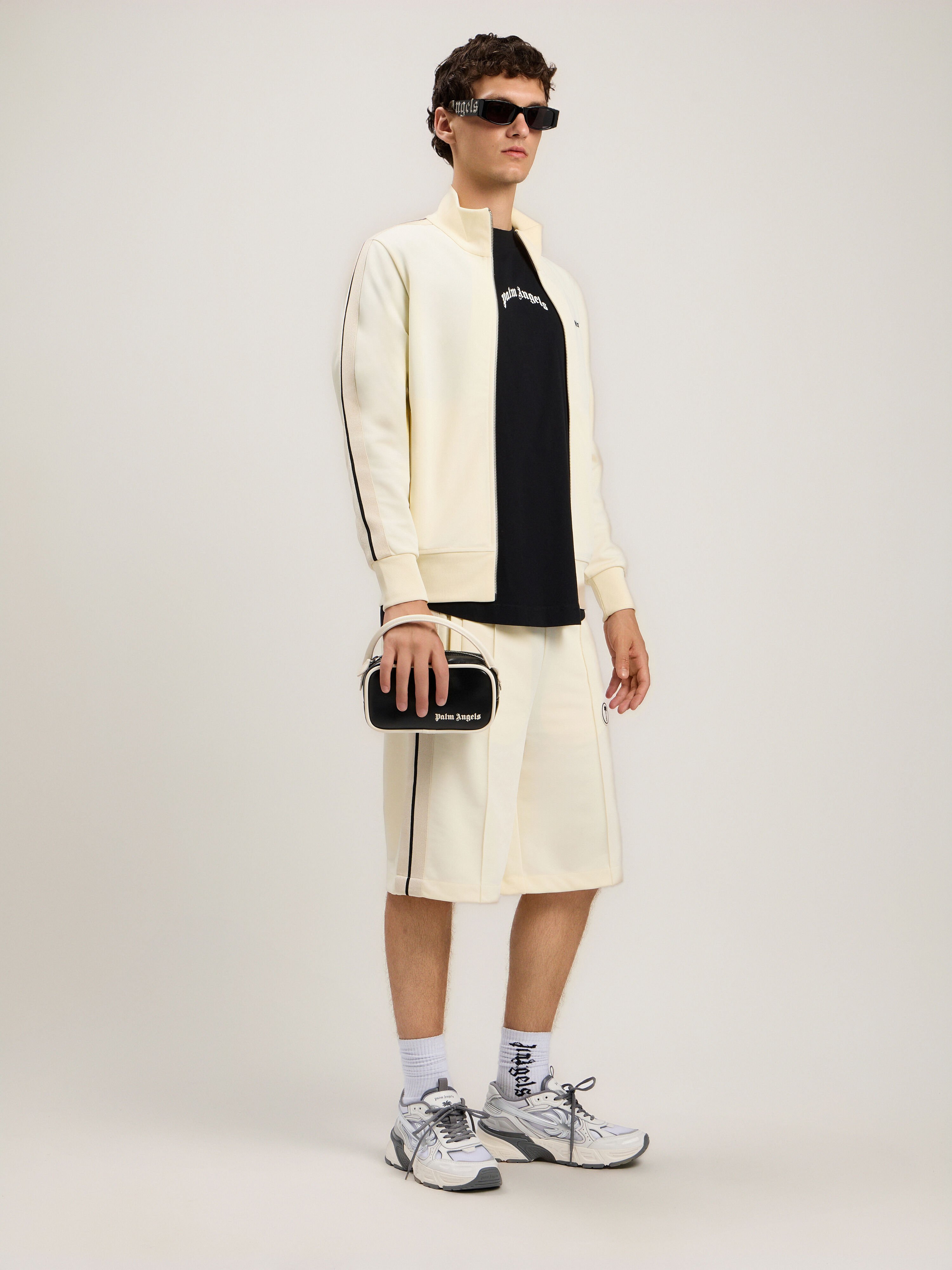 Classic Logo Track Jacket PALM ANGELS Classic Logo Track Jacket IVORY BLACK PMBD058S26FAB001