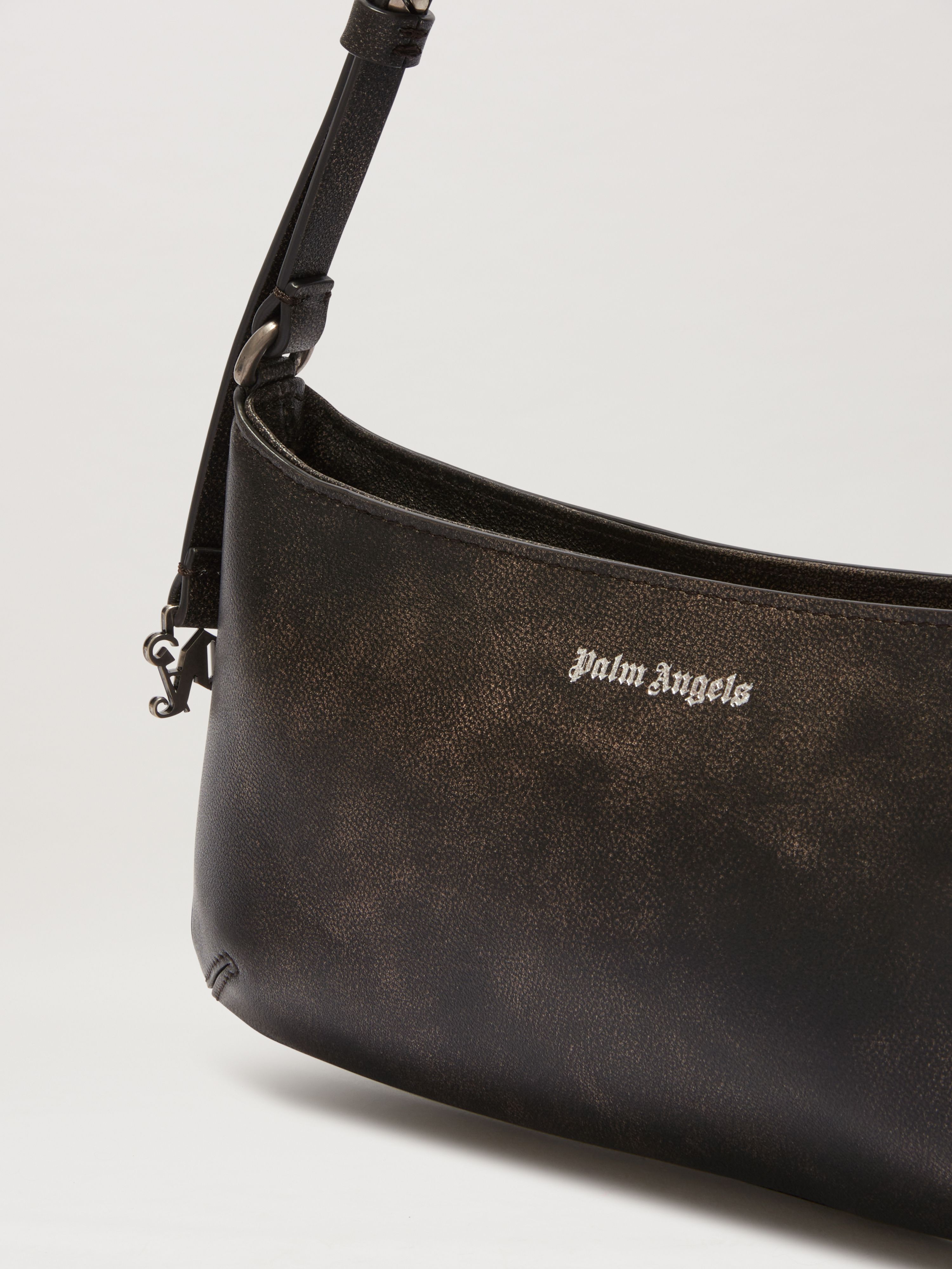 PALM ANGELS  Giorgina shoulder bag DARK BROWN PWNN028S25LEA002