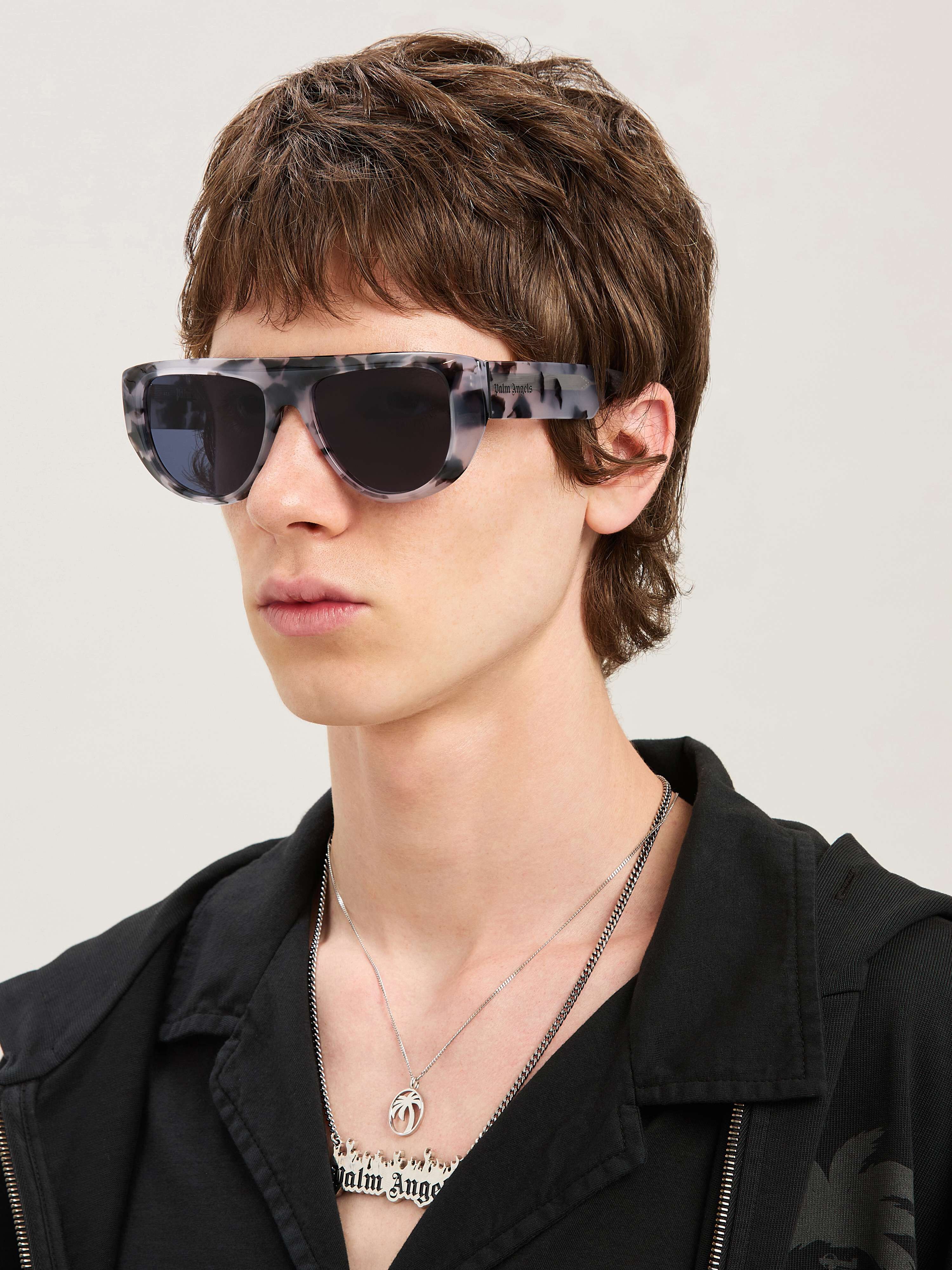 PALM ANGELS  Joshua sunglasses HAVANA BLACK - BLUE PERI105S25PLA001