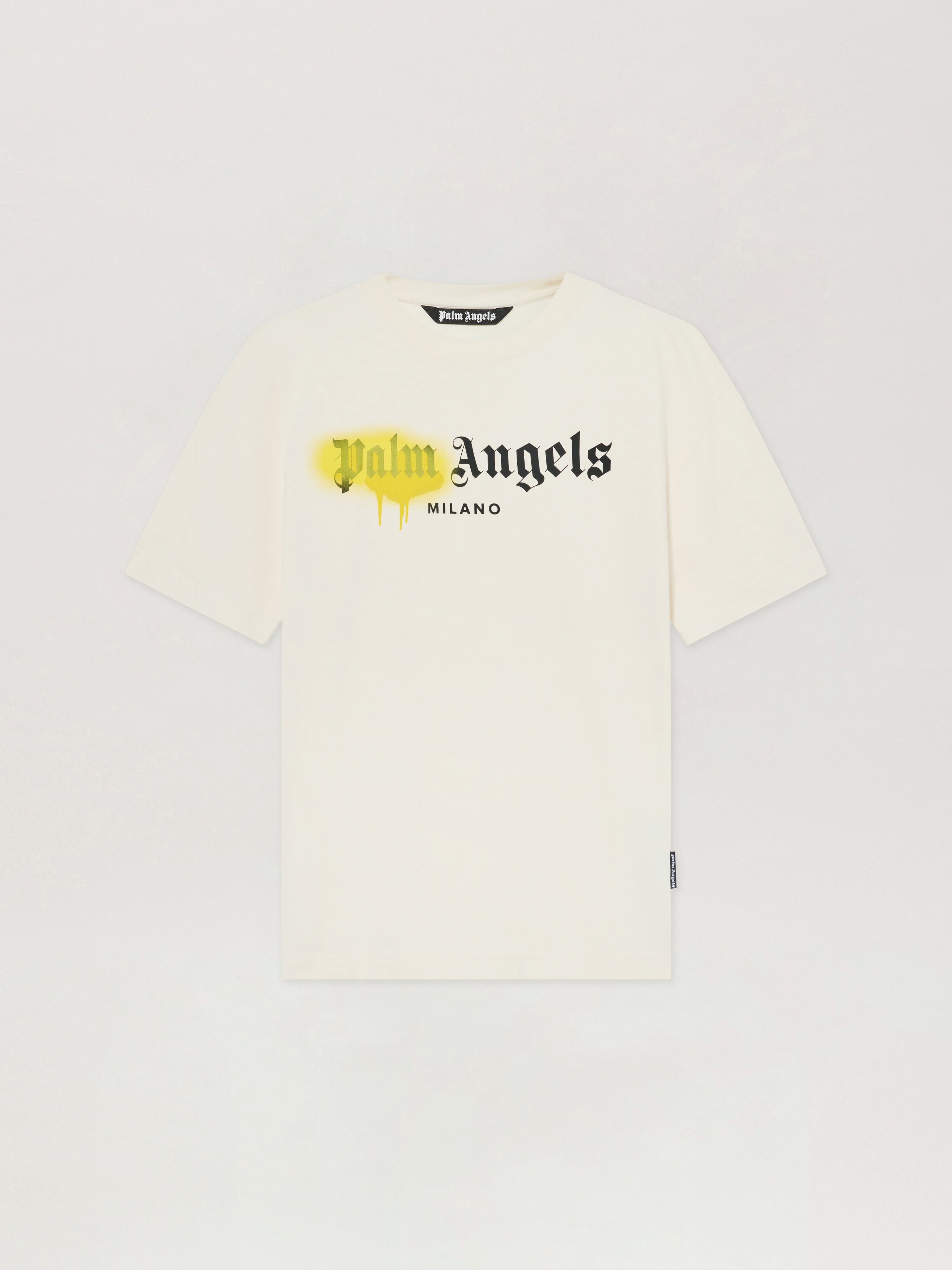 Spray City Milan T-Shirt PALM ANGELS Spray City Milan T-Shirt OFF White/Yellow PMAA109T26JER004