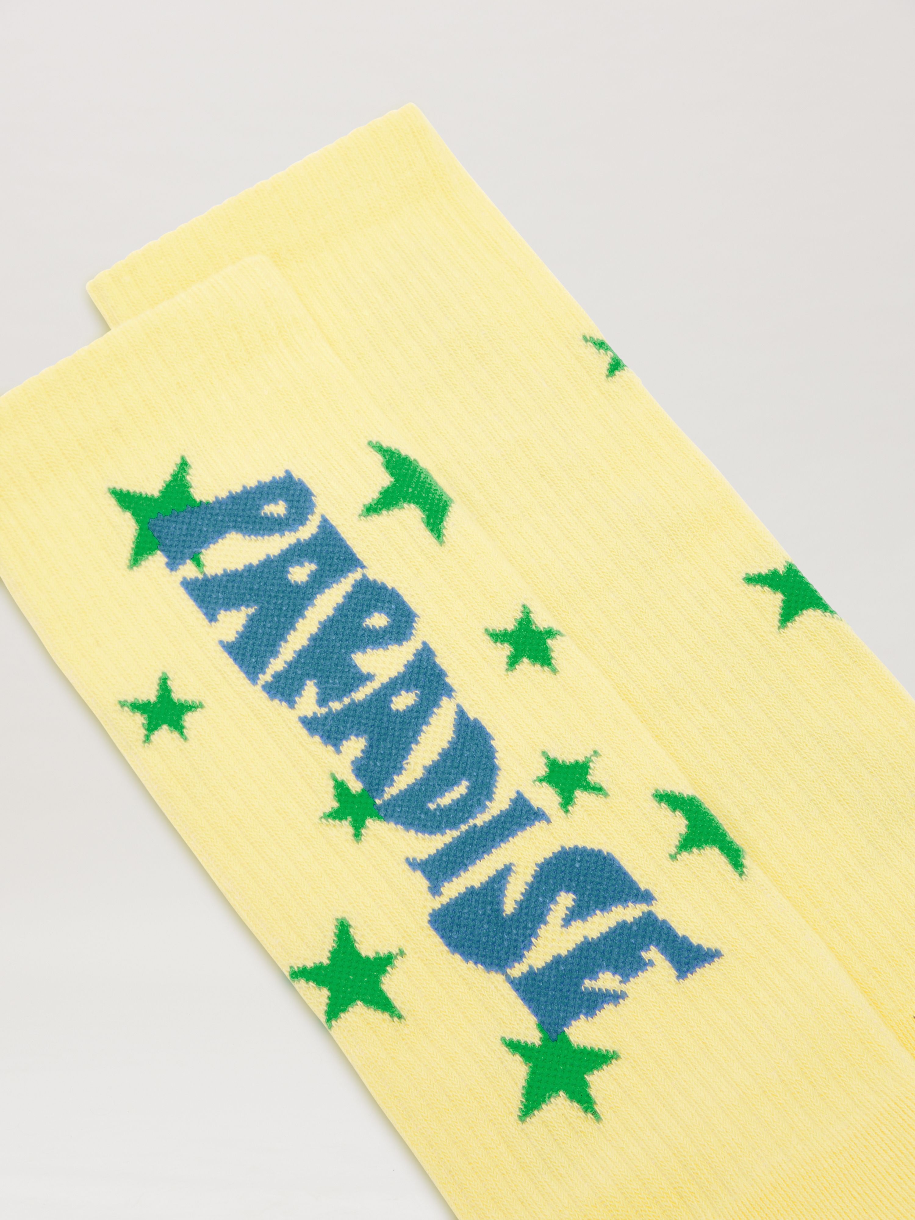 PALM ANGELS  Paradise Socken YELLOW - BLUE PMRA001S25FAB002