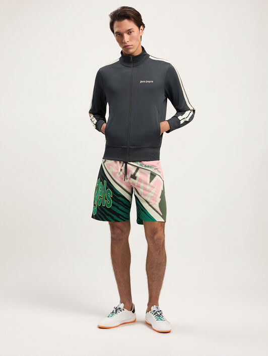 PALM ANGELS Classic Logo Track Jacket DARK GREY OFF WHITE PMBD058S26FAB001