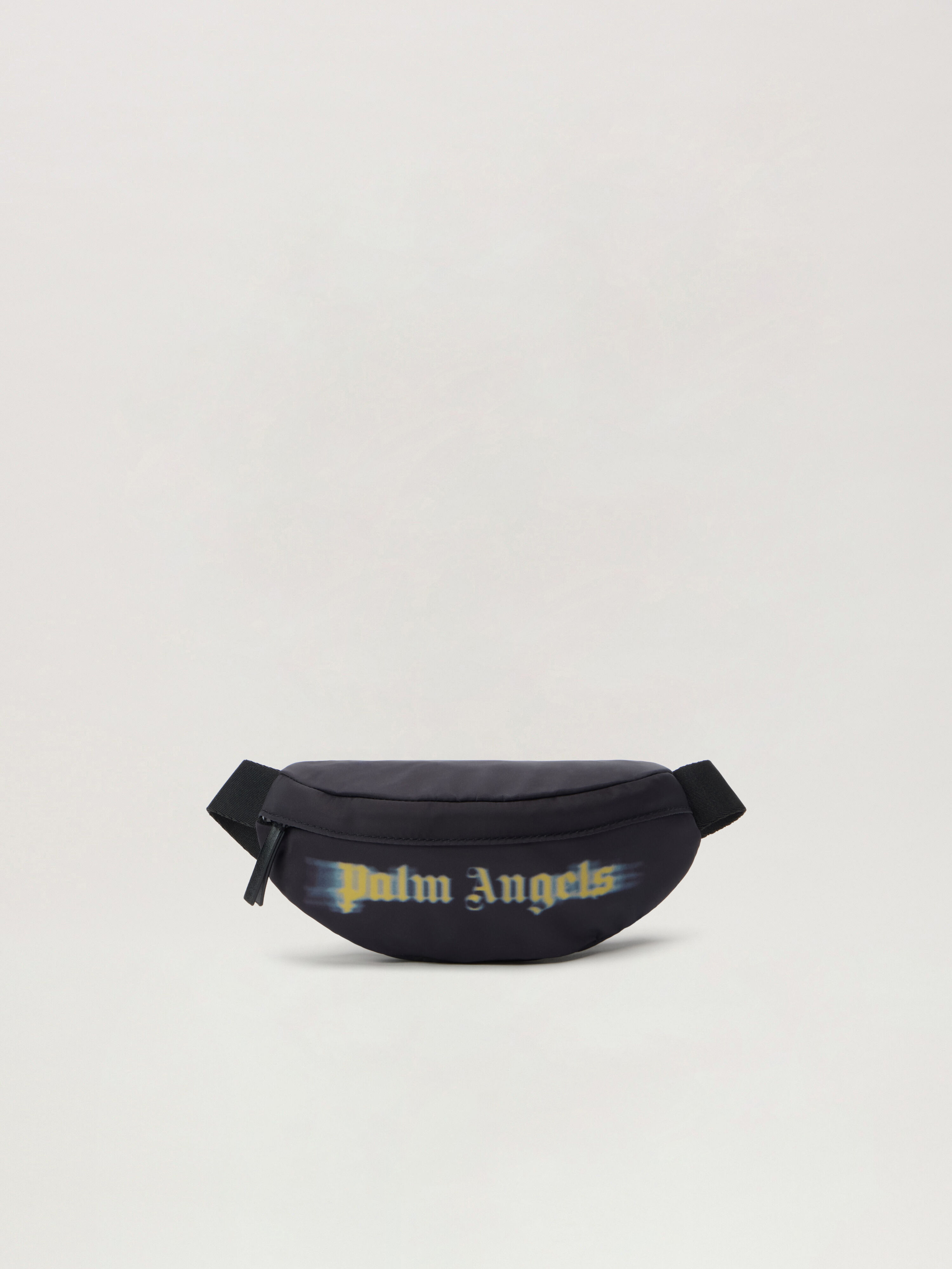 PALM ANGELS Blurred Logo  Fannypack BLACK - OCHER YELLOW PBNO006F25FAB001