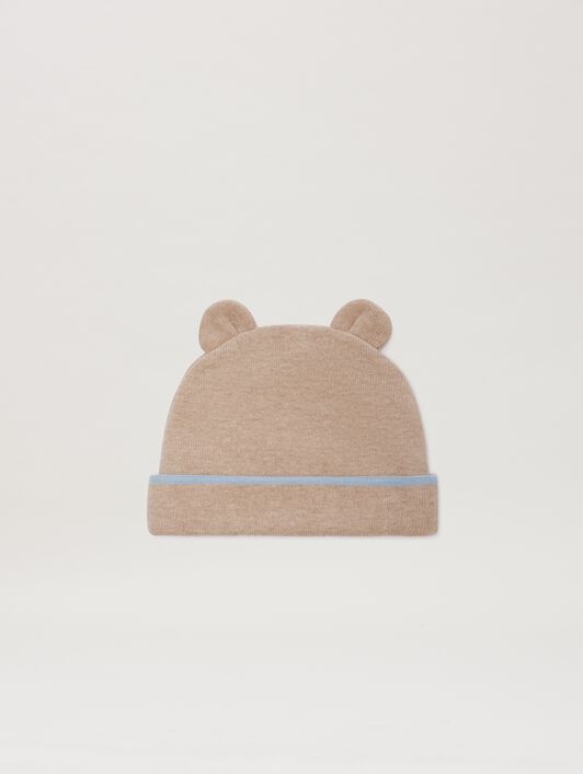 PALM ANGELS  Logo Beanie TAUPE LIGHT BLUE PBXS001S25KNI001
