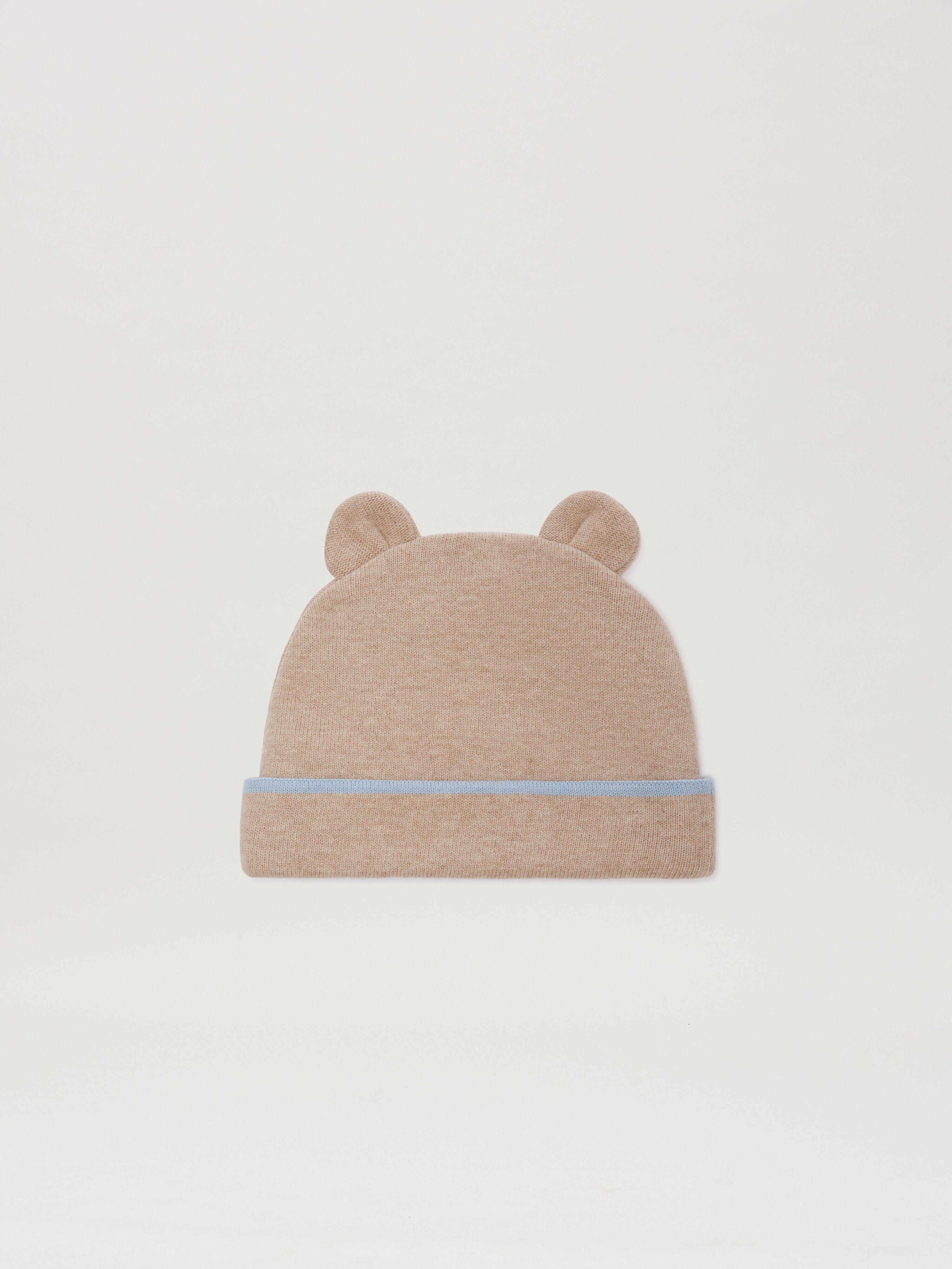 PALM ANGELS  Logo Beanie TAUPE LIGHT BLUE PBXS001S25KNI001