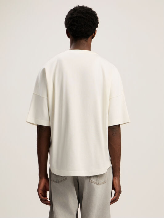 PALM ANGELS Bear In Mind Over T-shirt OFF WHITE - BROWN PMAA10BF25JER004